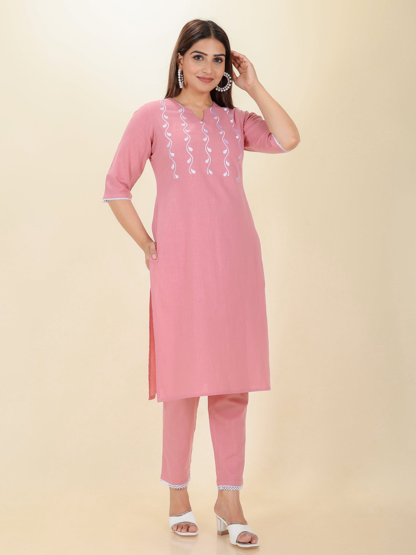 Khadi Cotton Solid Kurta