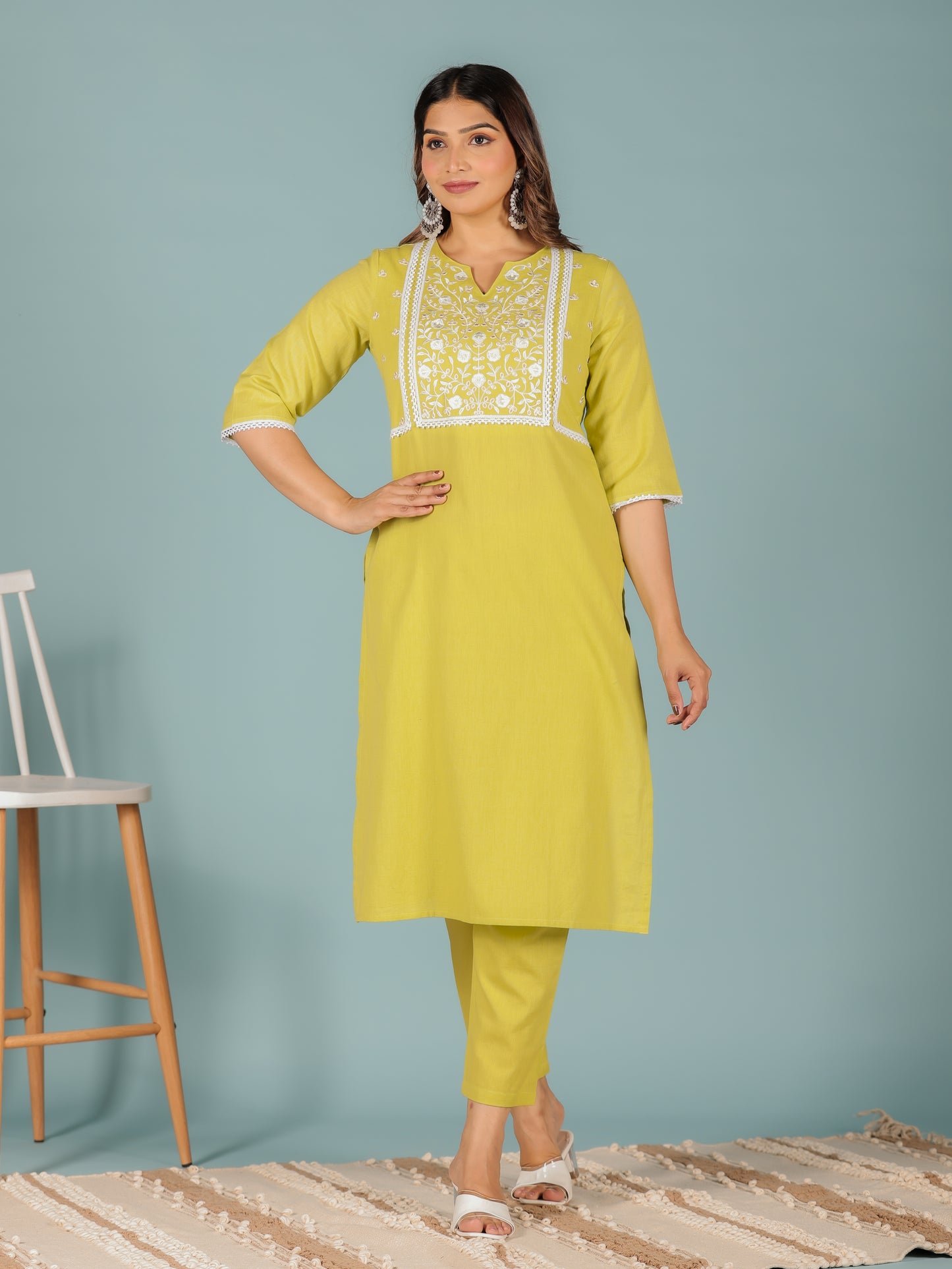 Linen Cotton Solid Kurta