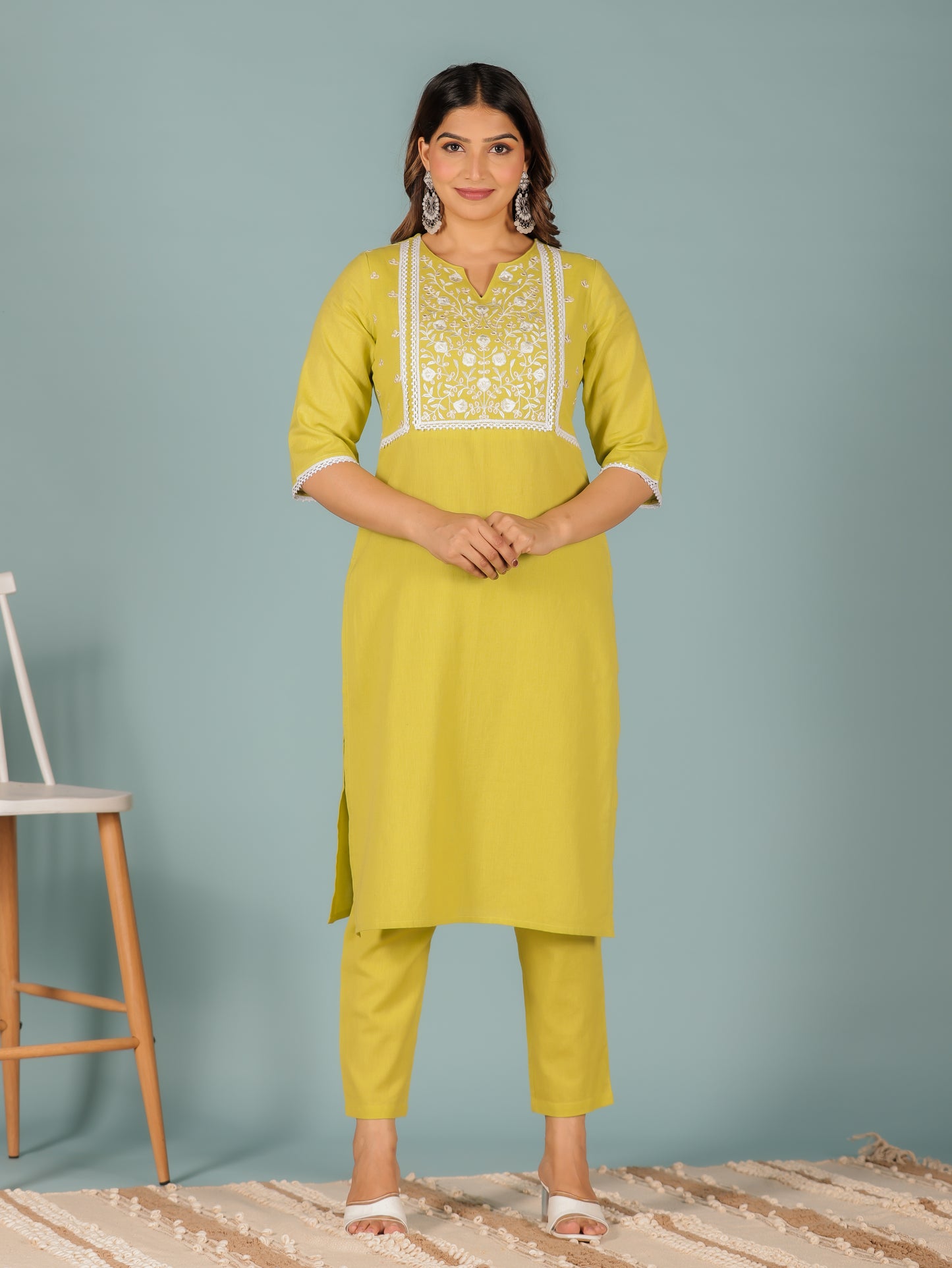 Linen Cotton Solid Kurta