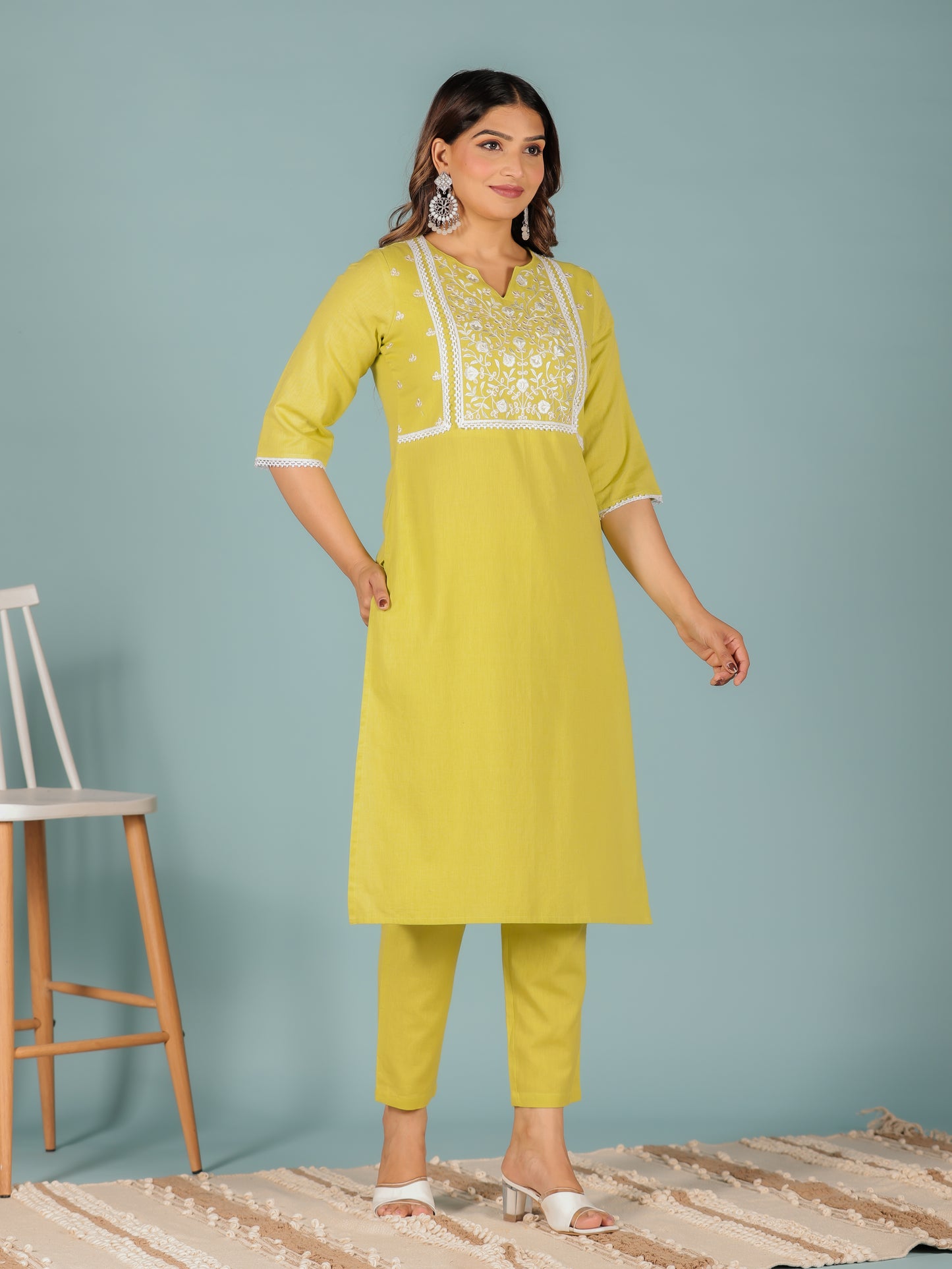 Linen Cotton Solid Kurta