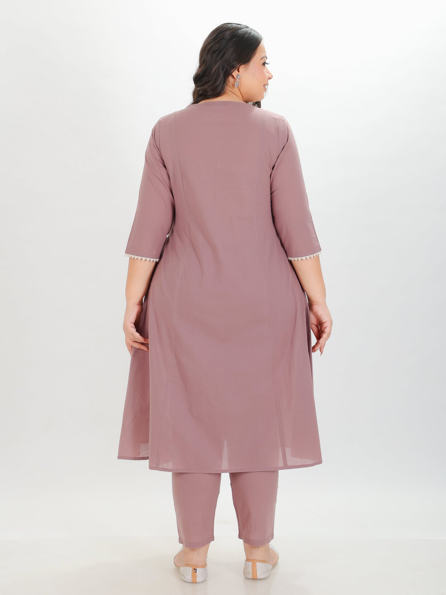 Soft Cotton Solid Embroidered Kurta