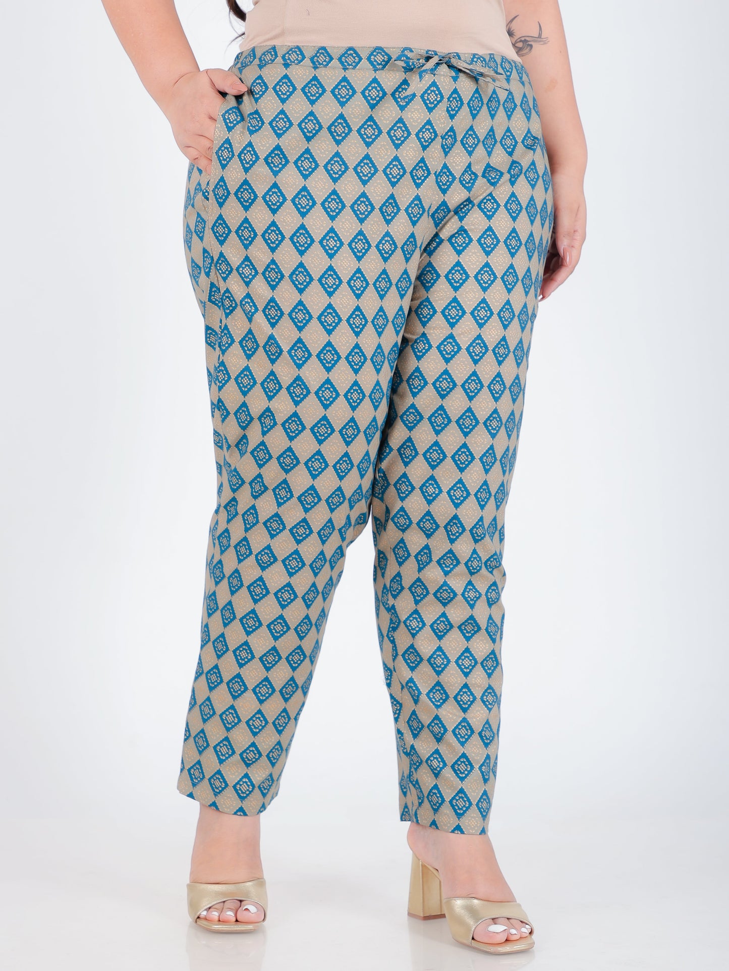 Soft Cotton Geometric Pant