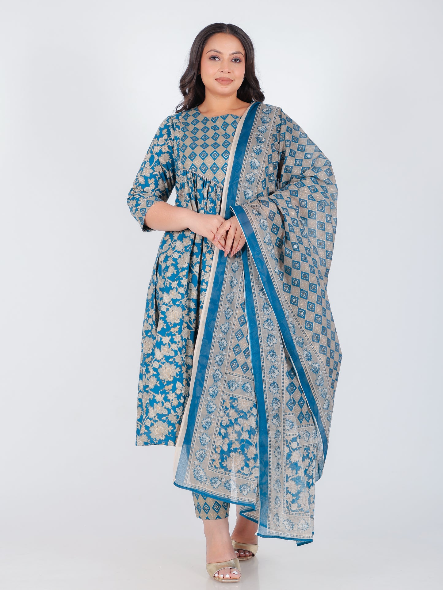 Voile Cotton Geometric Dupatta