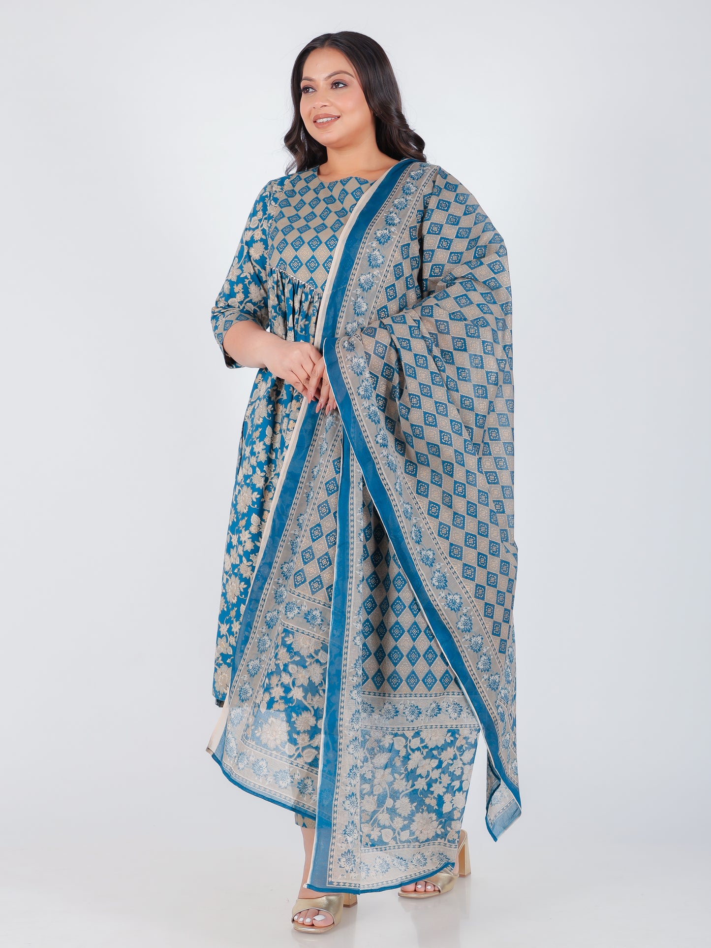 Voile Cotton Geometric Dupatta