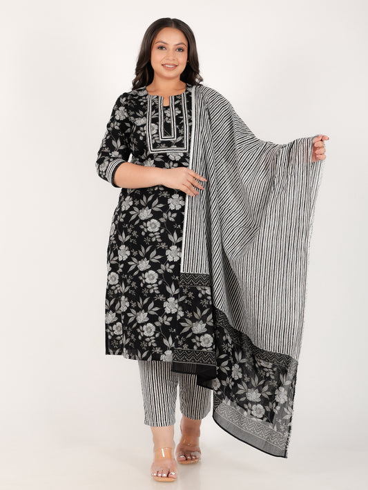 Voile Cotton Striped Dupatta