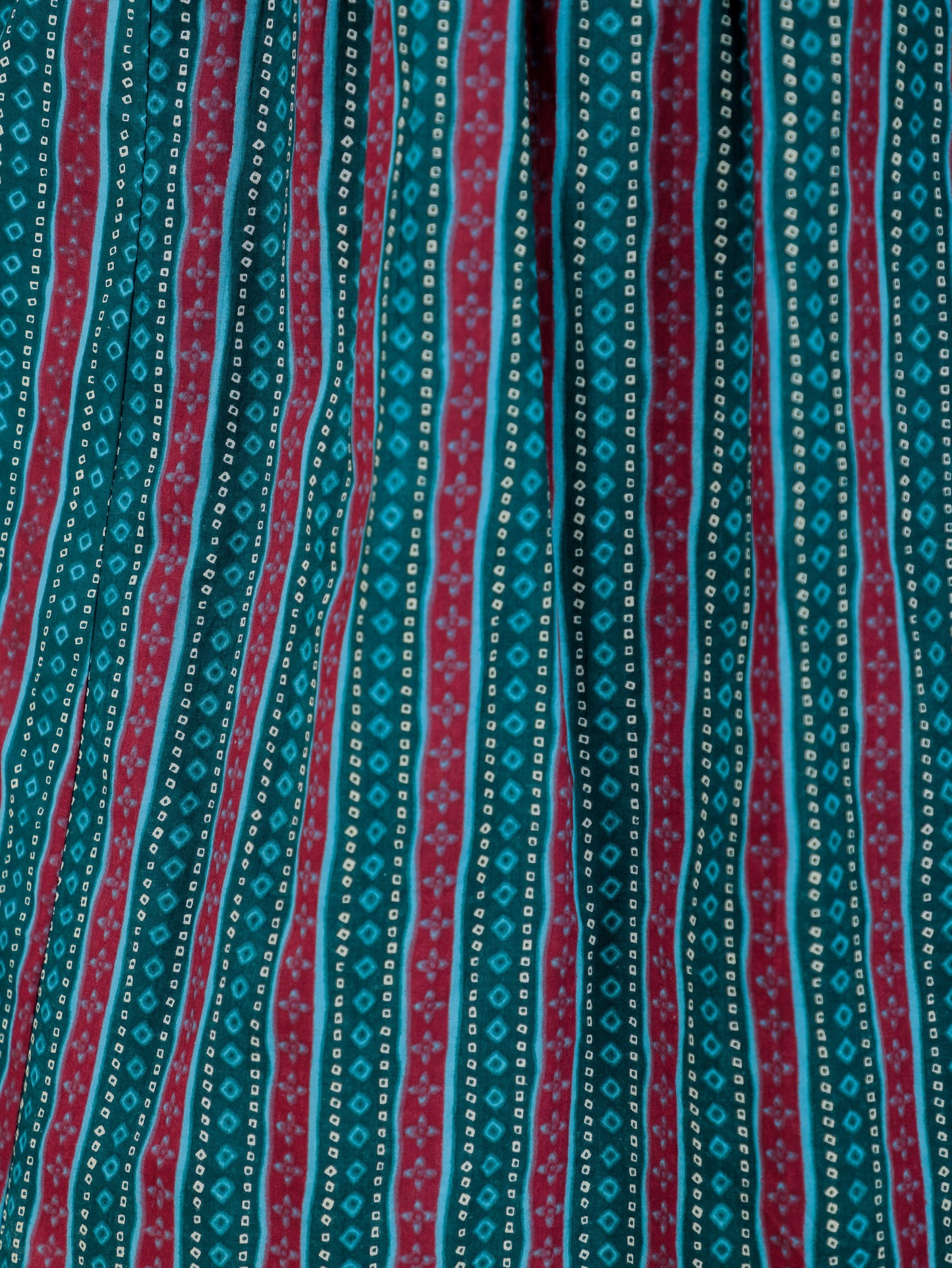 Soft Cotton Bandhani Panelled Green Kurta
