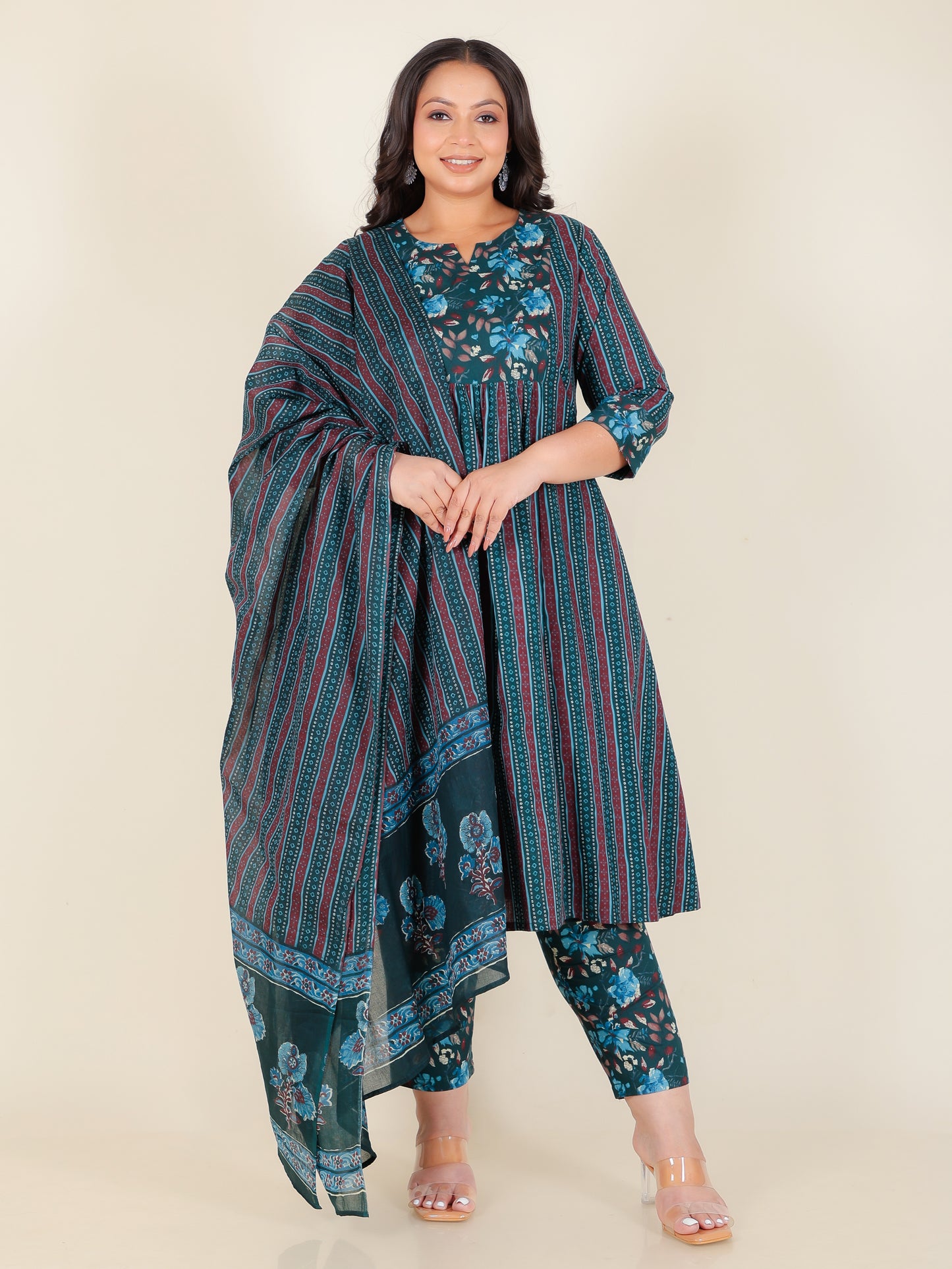 Soft Cotton Bandhani Kurta