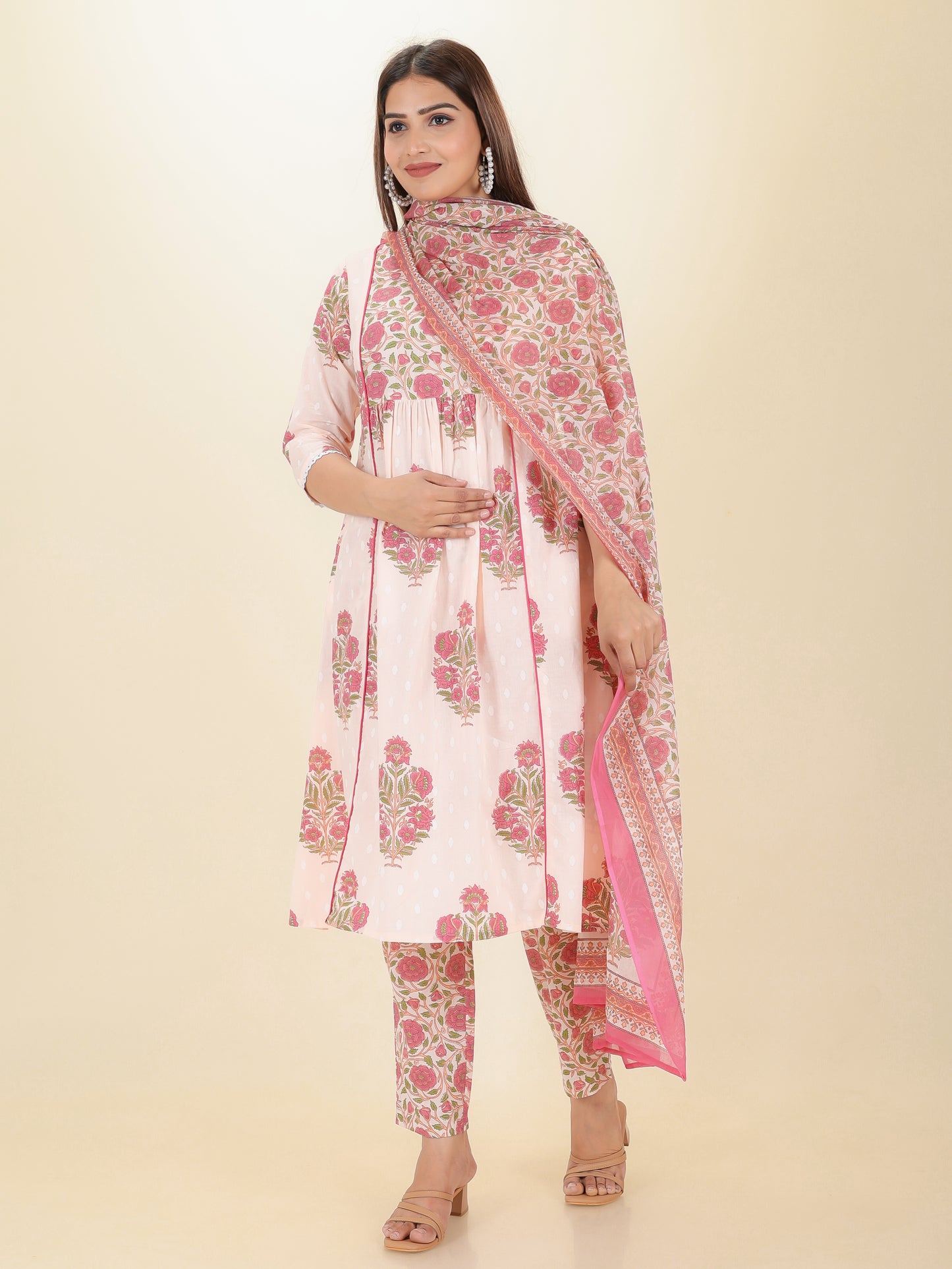 Soft Cotton Dobby Print Kurta