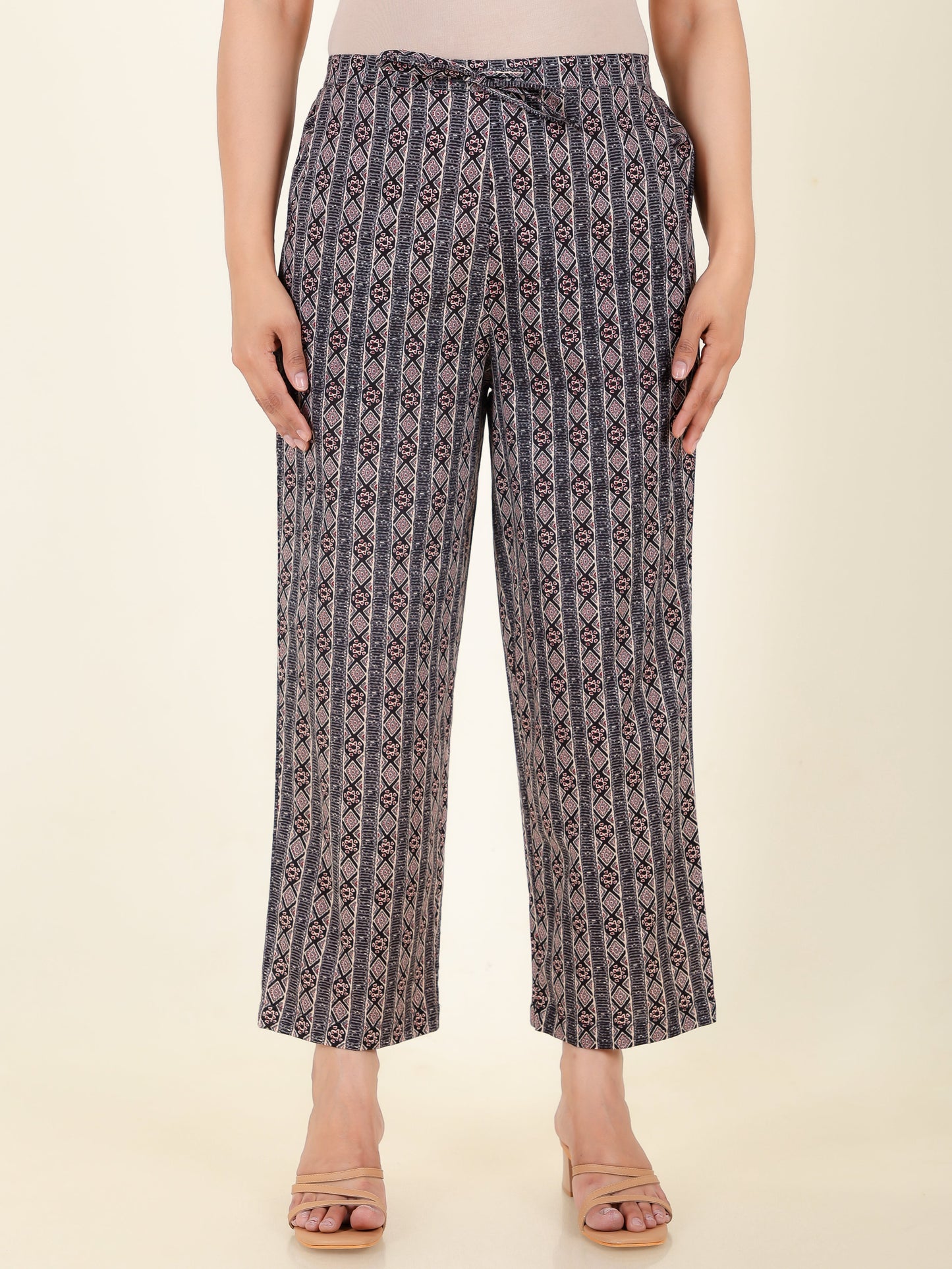 Soft Cotton Striped Pant