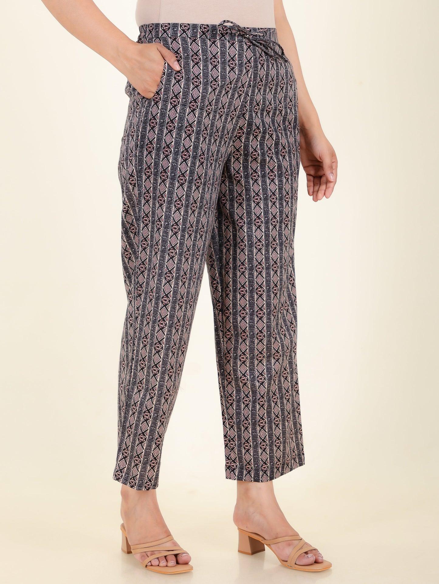 Soft Cotton Striped Pant