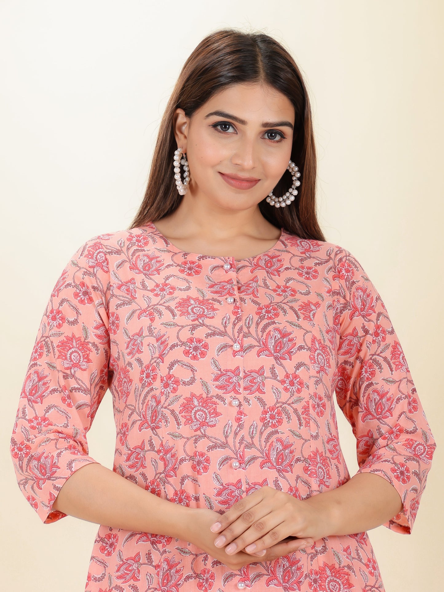 Soft Cotton Floral Kurta