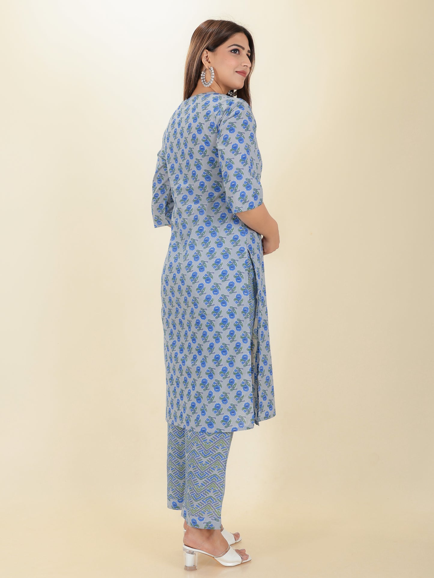 Soft Cotton Floral Kurta