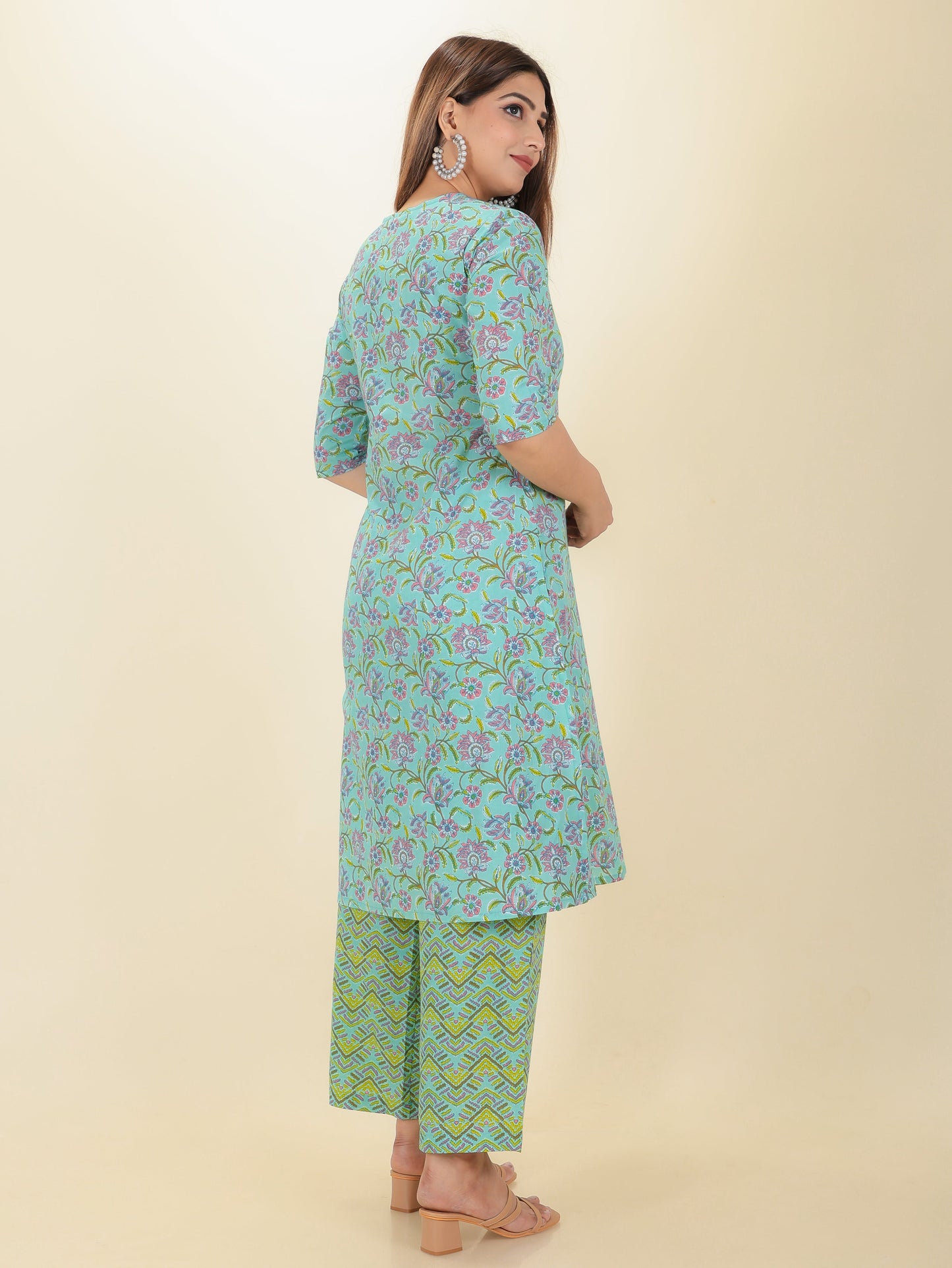 Soft Cotton Floral Kurta