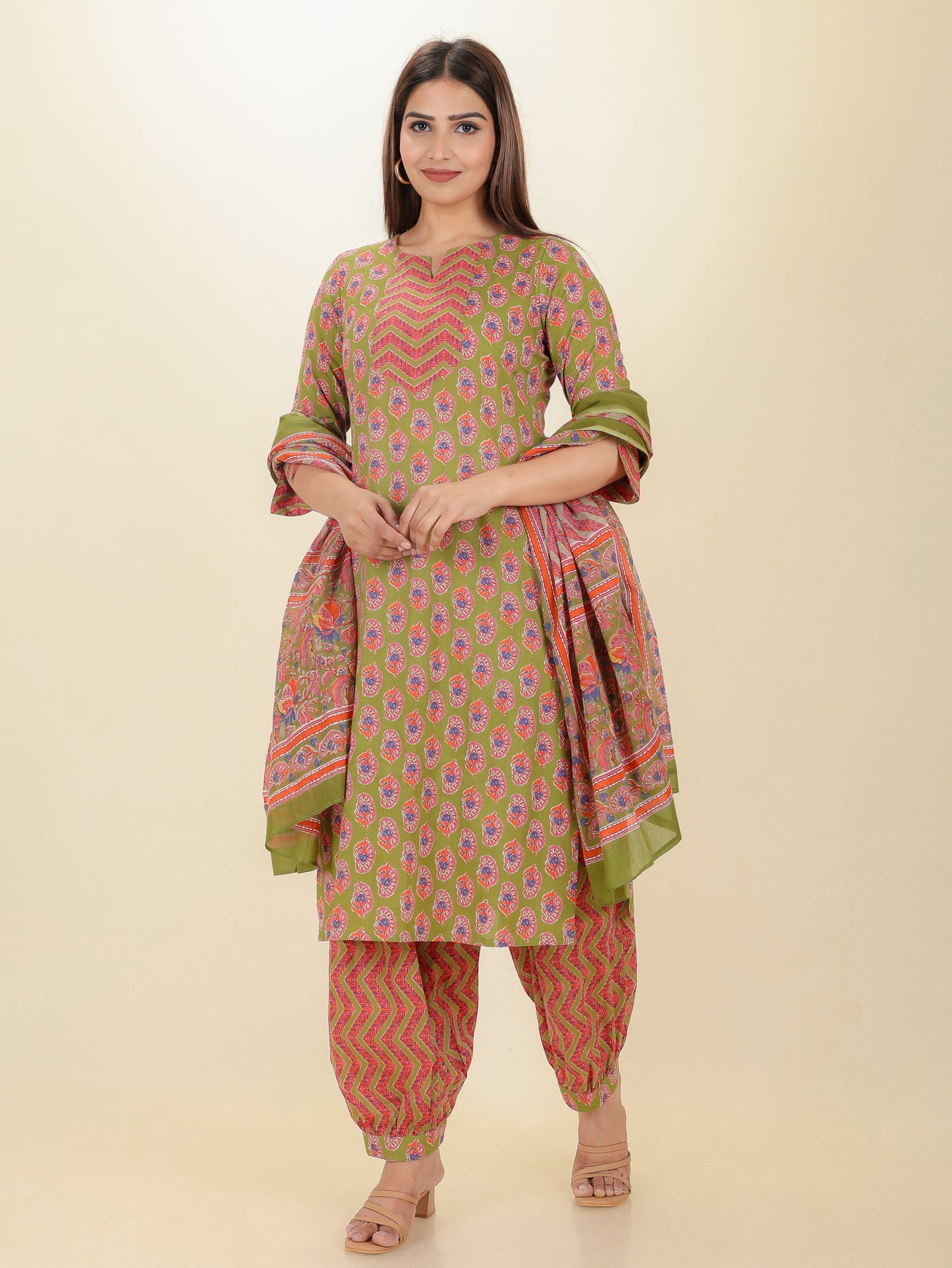 Soft Cotton Floral Kurta