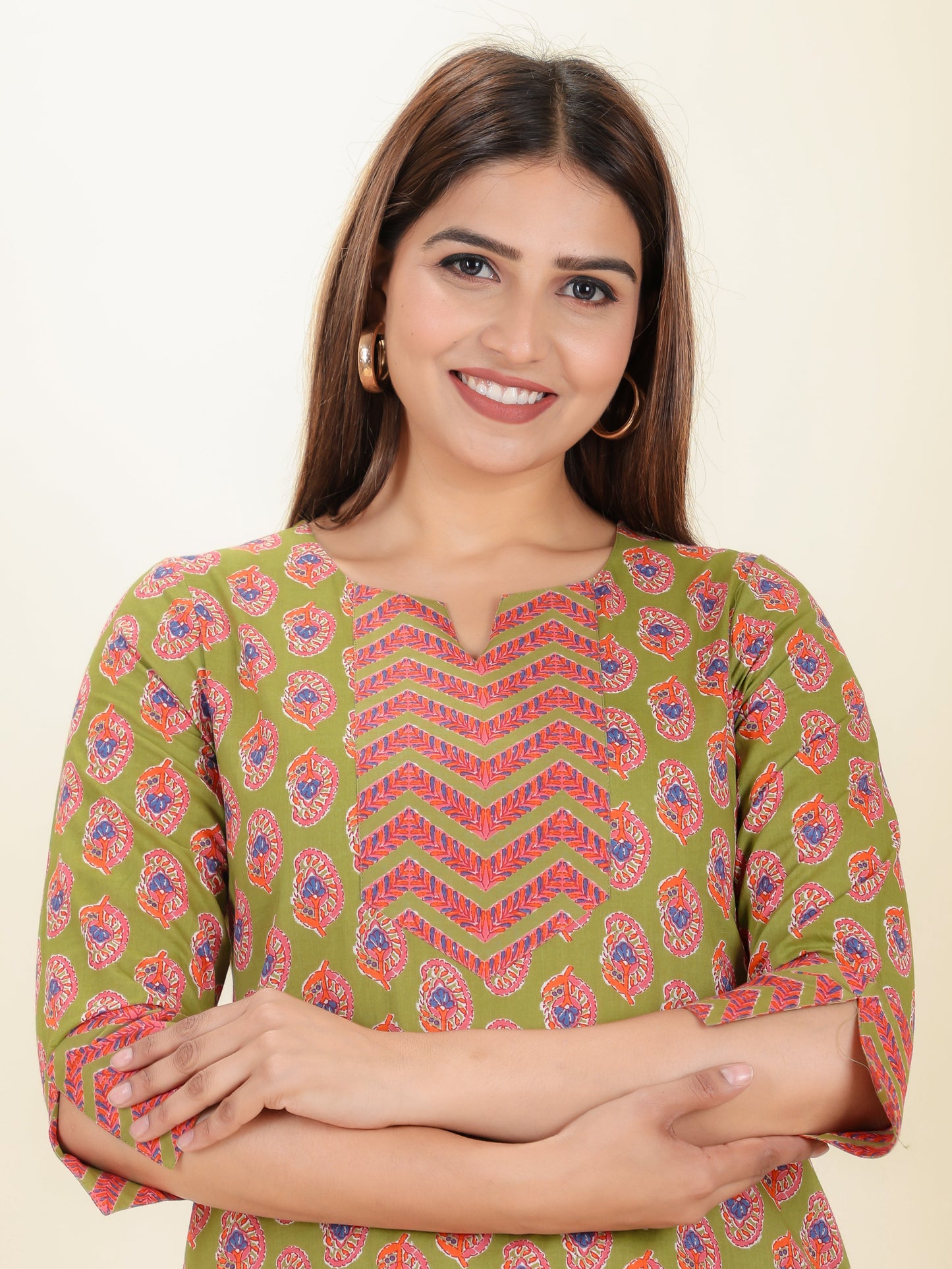 Soft Cotton Floral Kurta