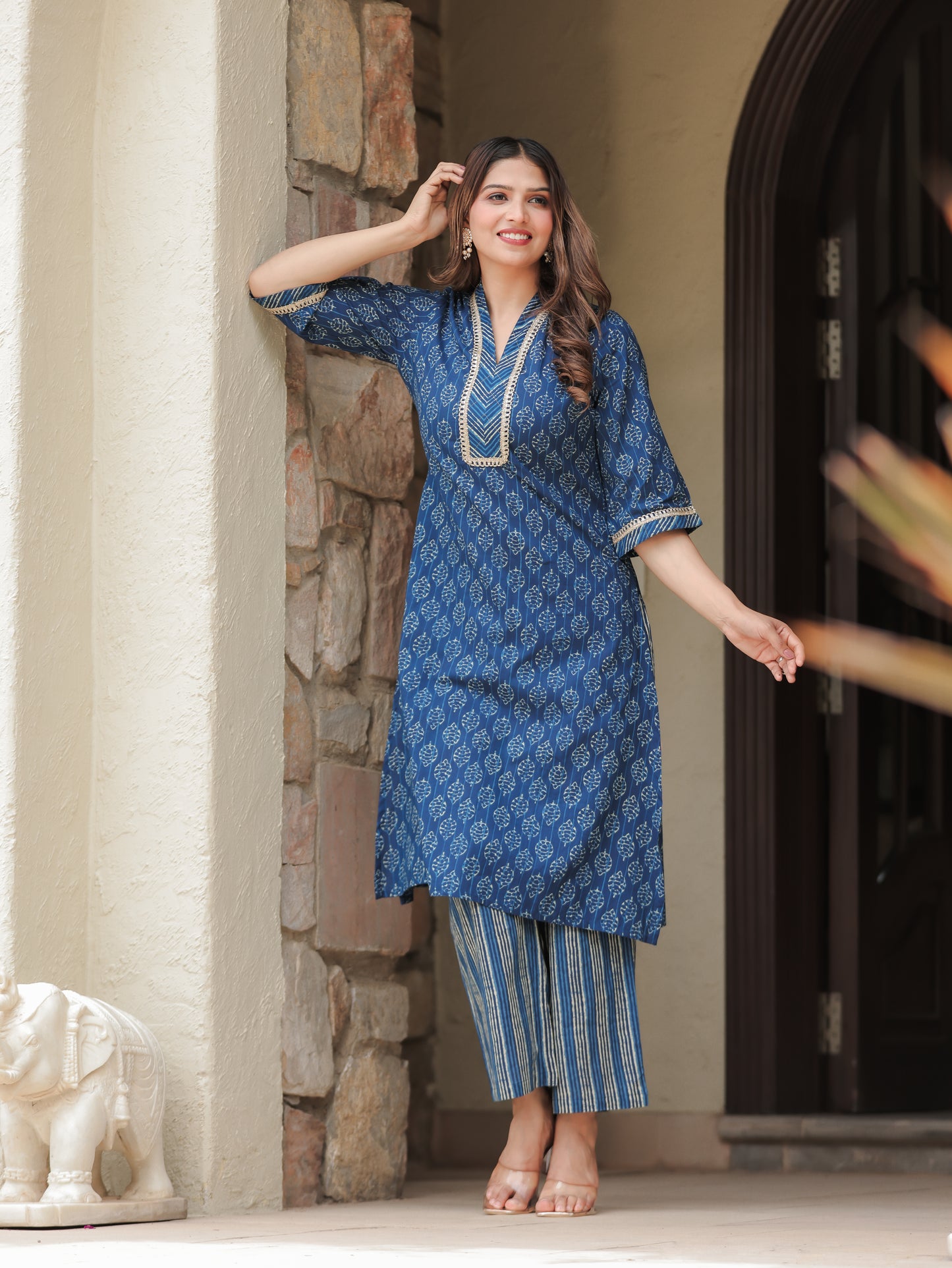 Soft Cotton Block Kurta