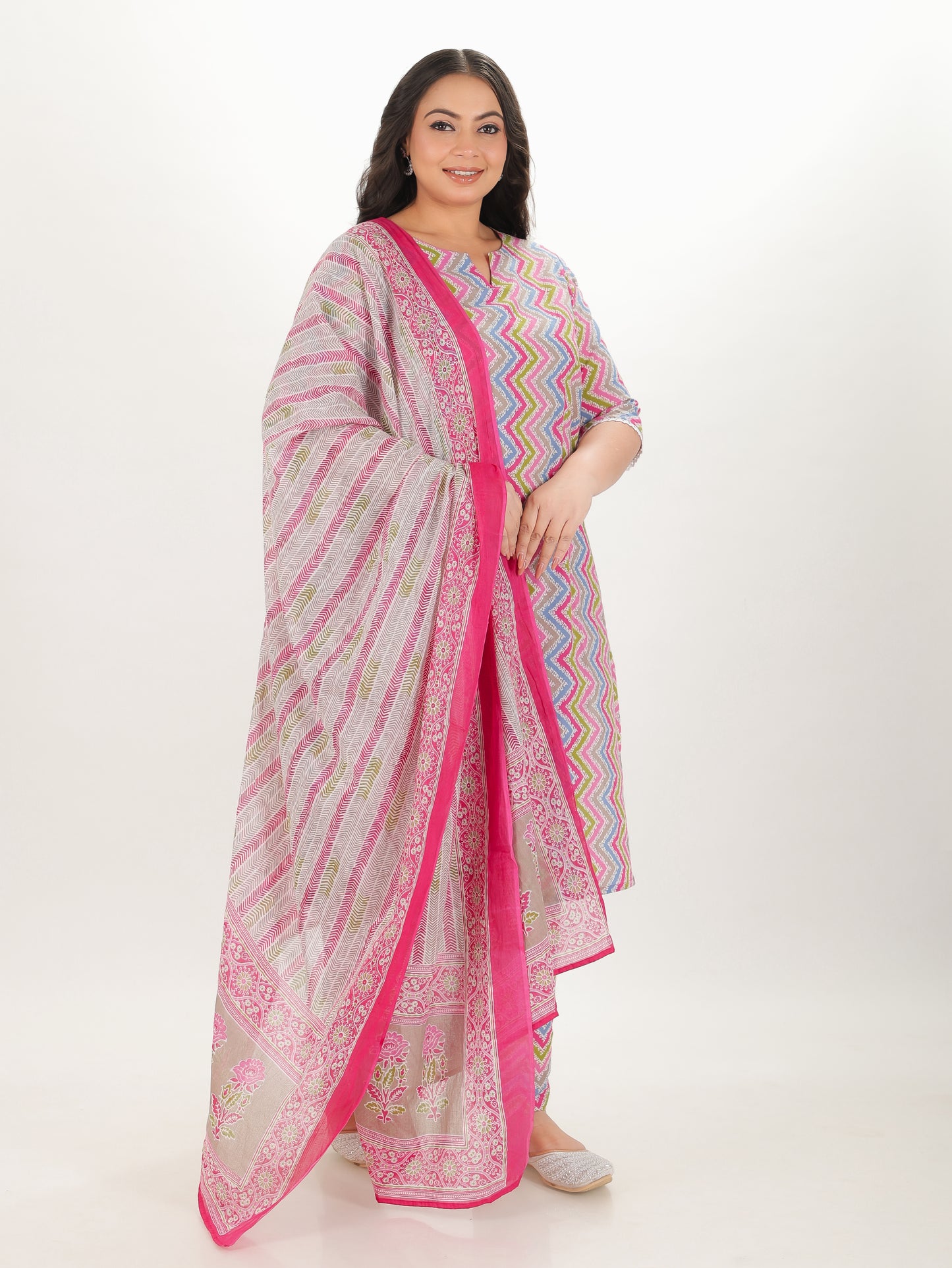 Voile Cotton Striped Dupatta