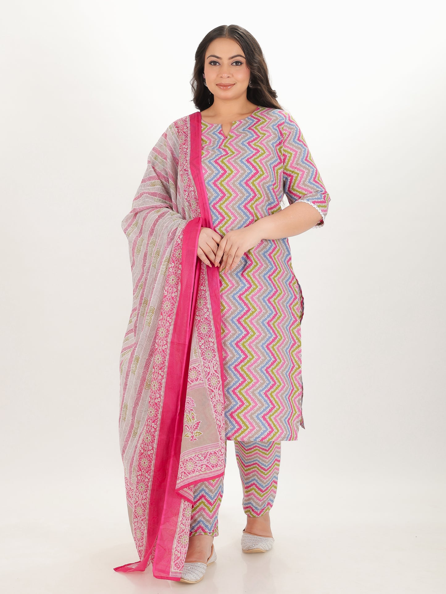 Soft Cotton Chevron Kurta