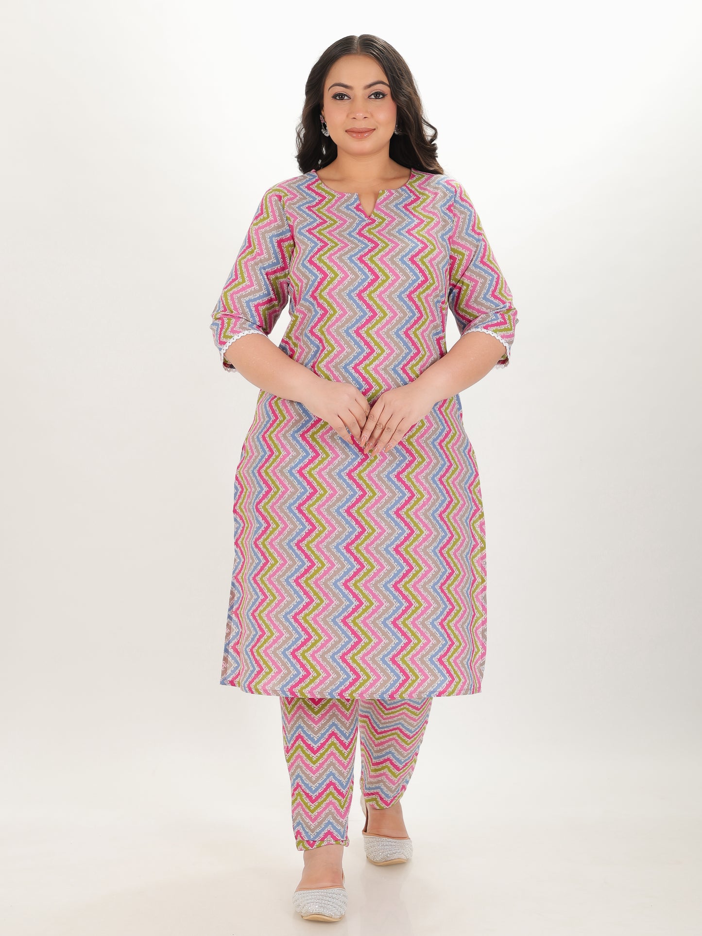 Soft Cotton Chevron Kurta