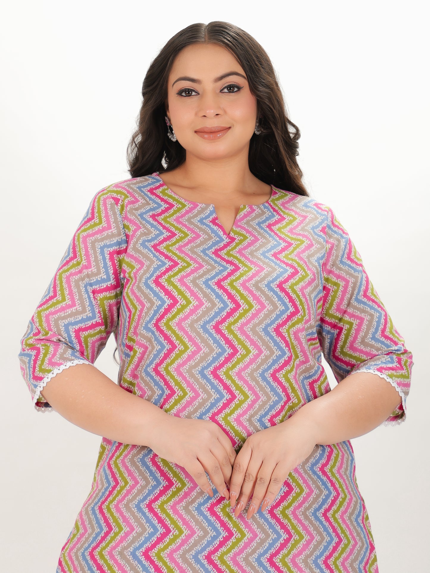 Soft Cotton Chevron Kurta