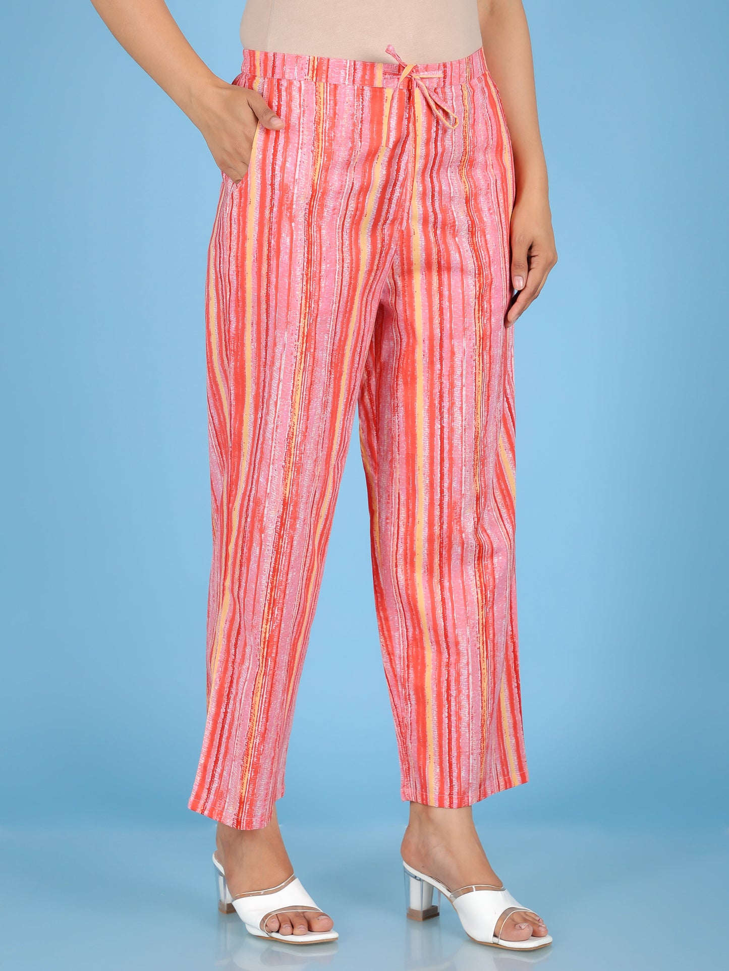 Soft Cotton Striped Pant