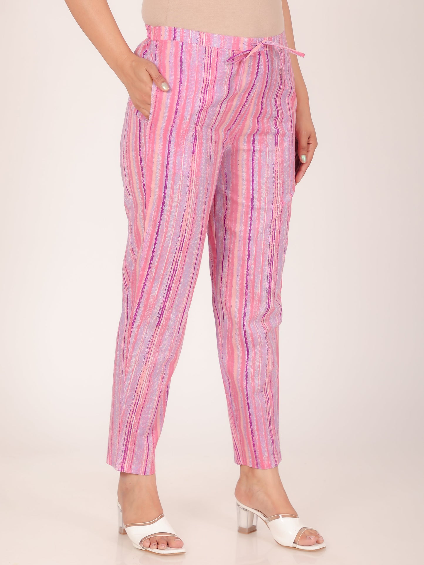 Soft Cotton Striped Pant