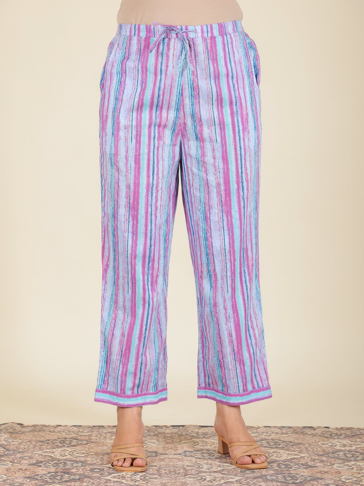 Soft Cotton Striped Pant