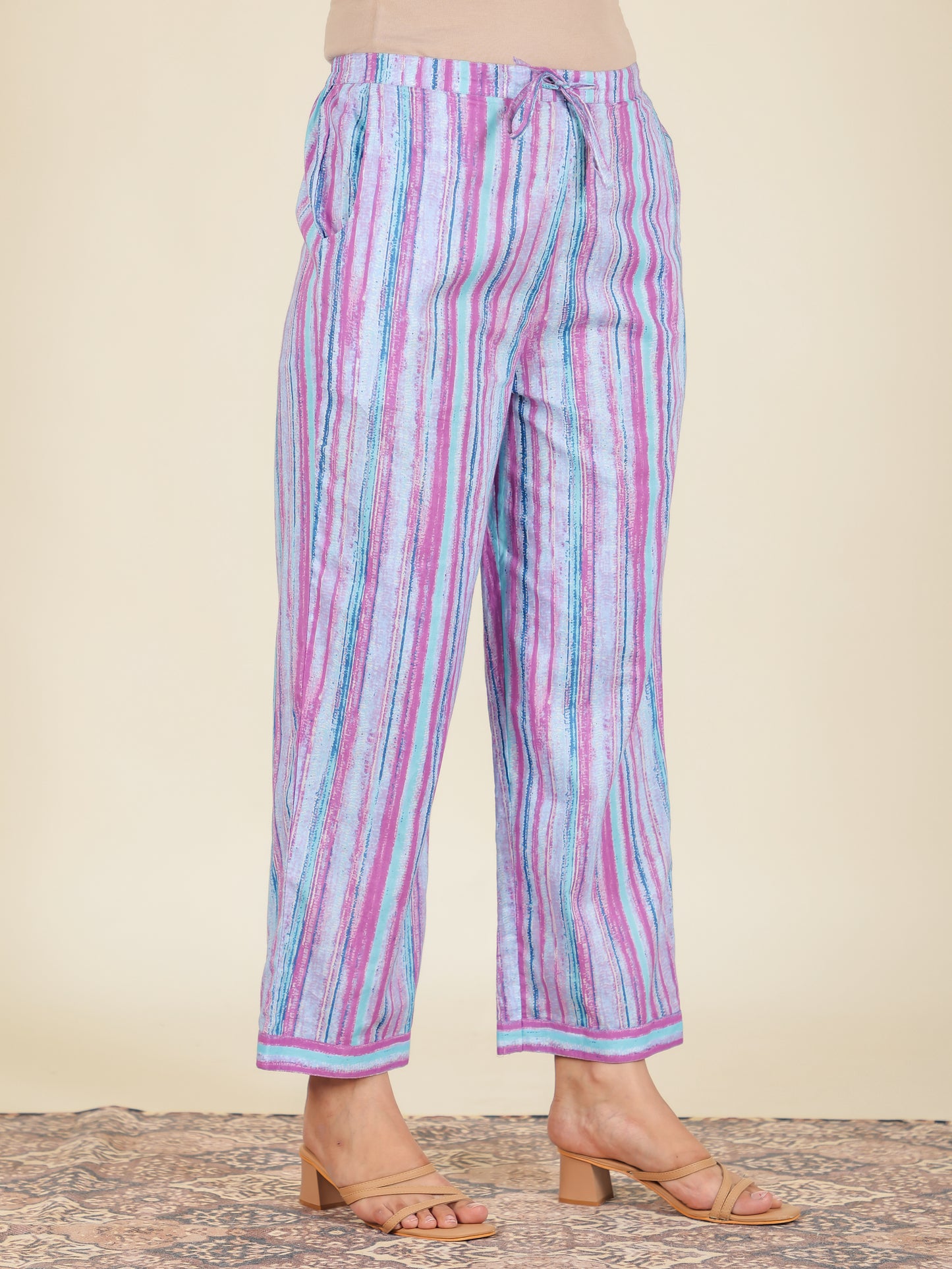 Soft Cotton Striped Pant