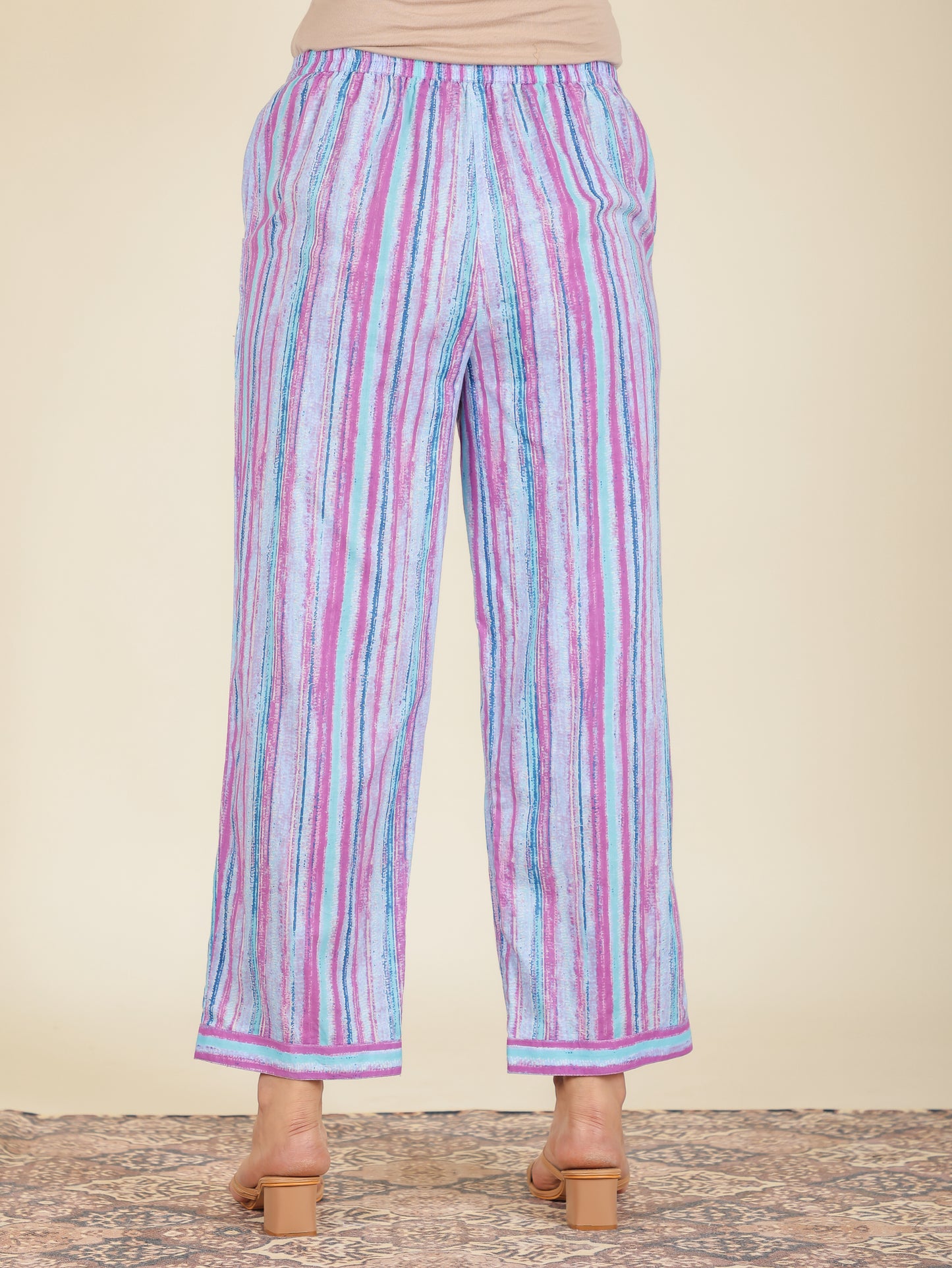 Soft Cotton Striped Pant