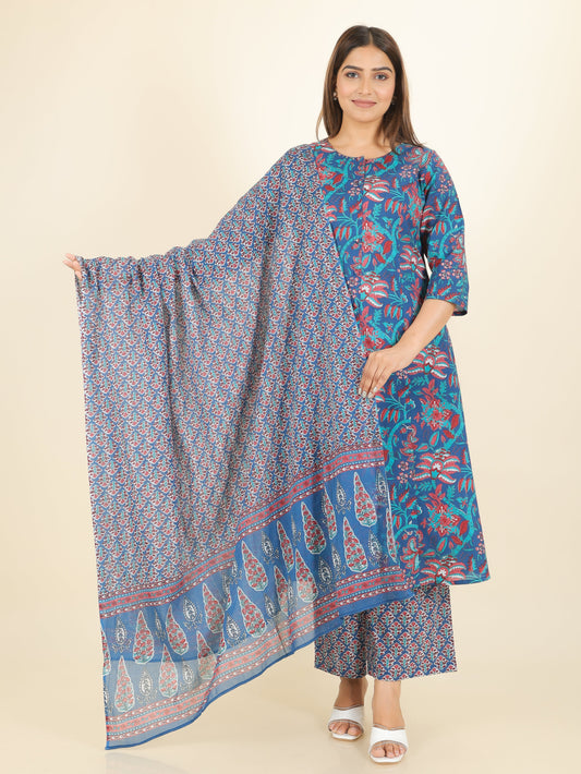 Soft Cotton Floral Kurta