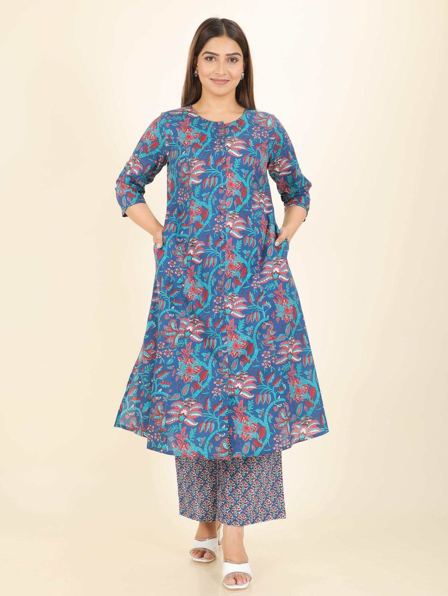 Soft Cotton Floral Kurta