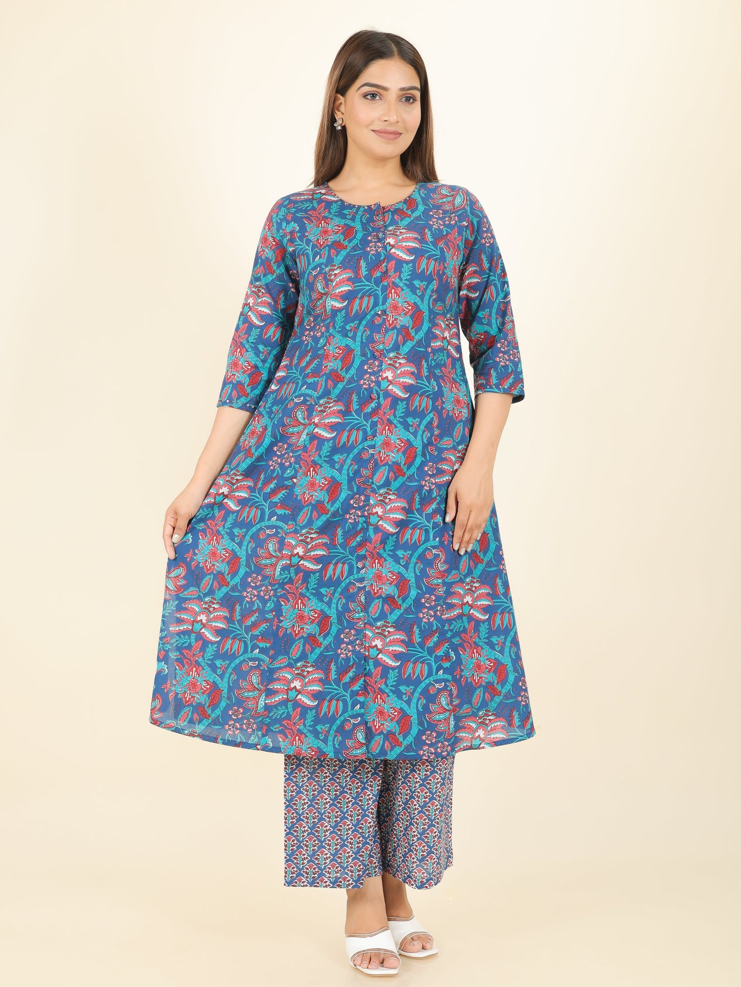 Soft Cotton Floral Kurta