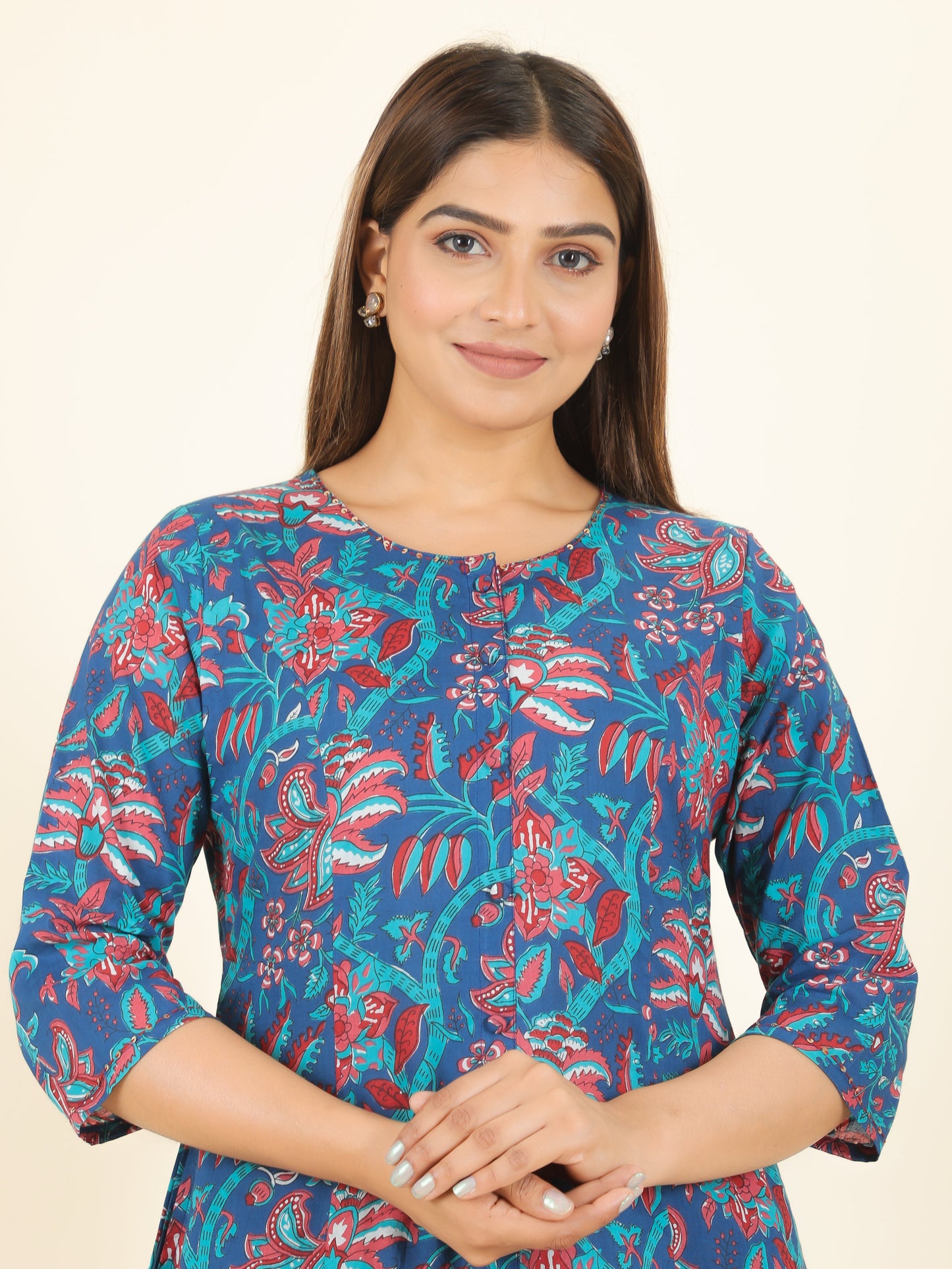 Soft Cotton Floral Kurta