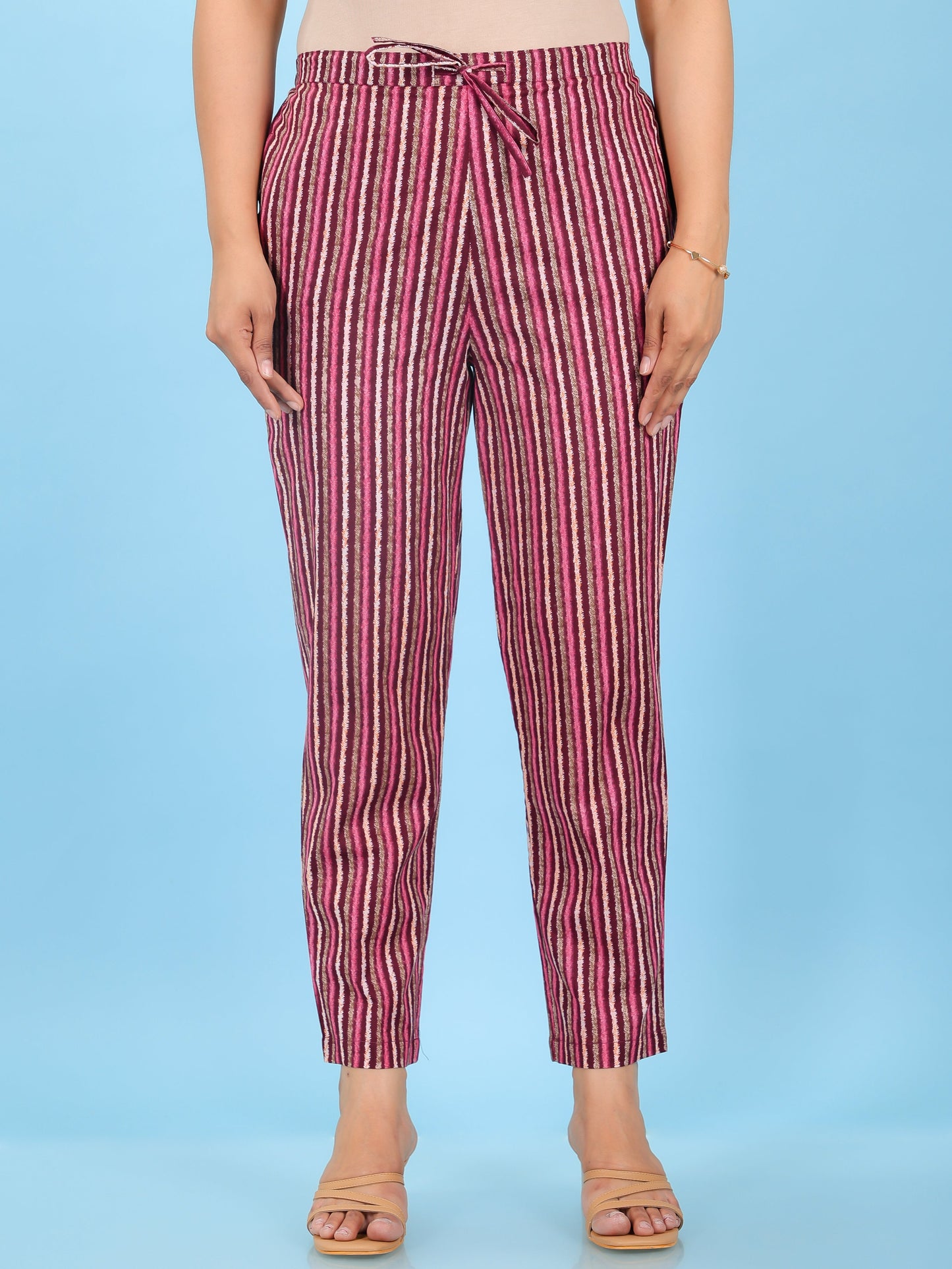 Soft Cotton Striped Pant