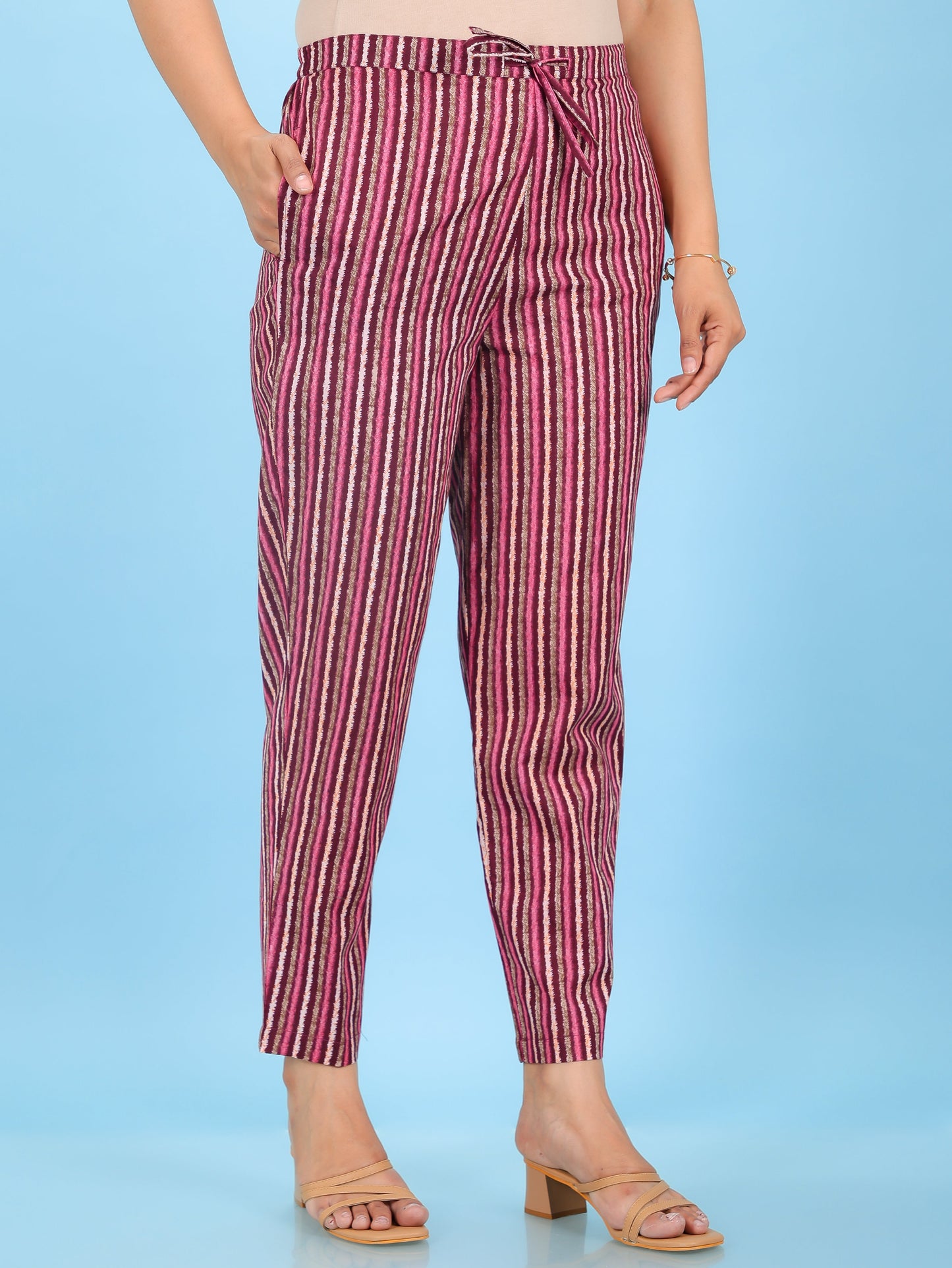 Soft Cotton Striped Pant