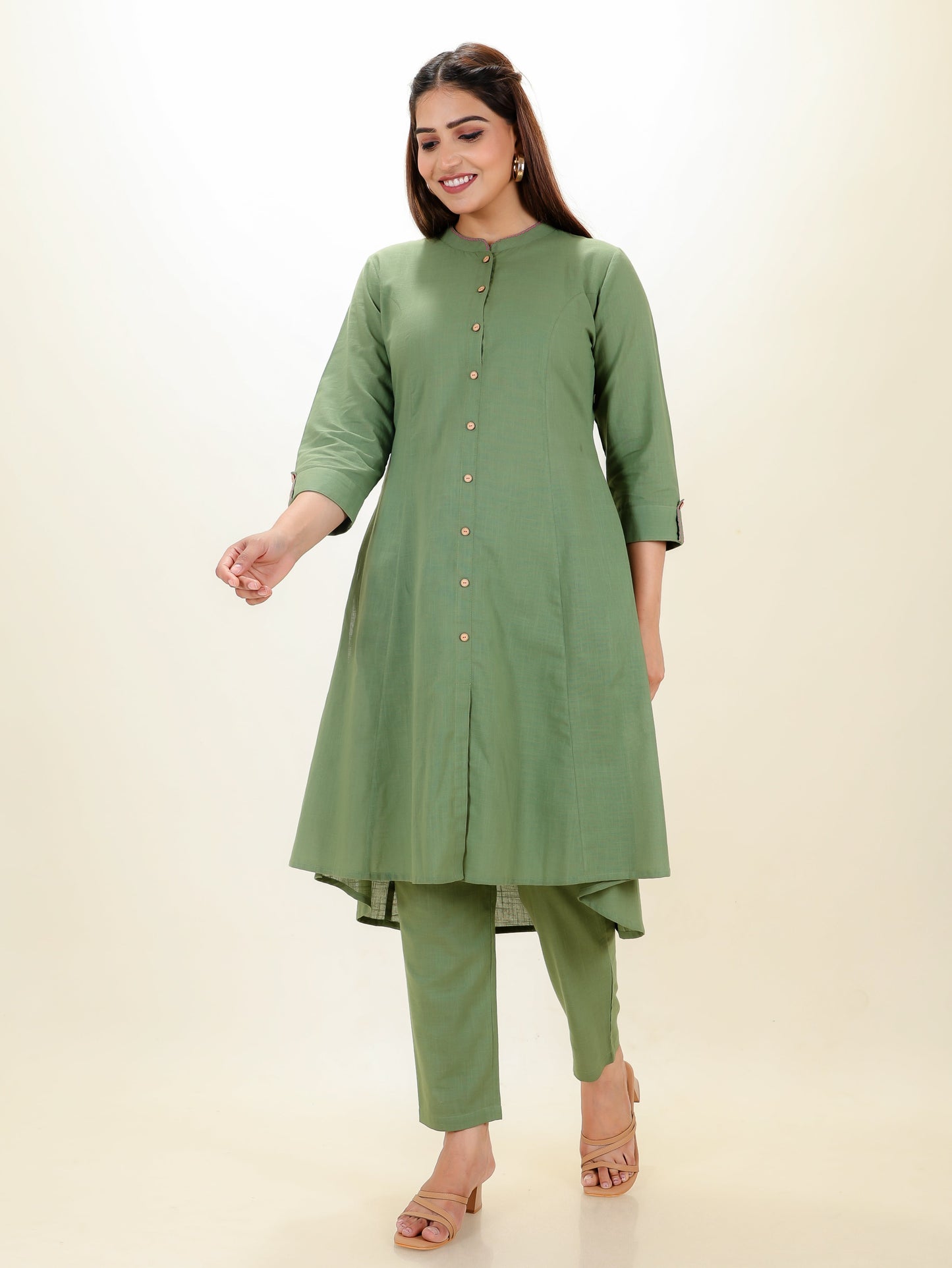 Khadi Cotton Solid Kurta