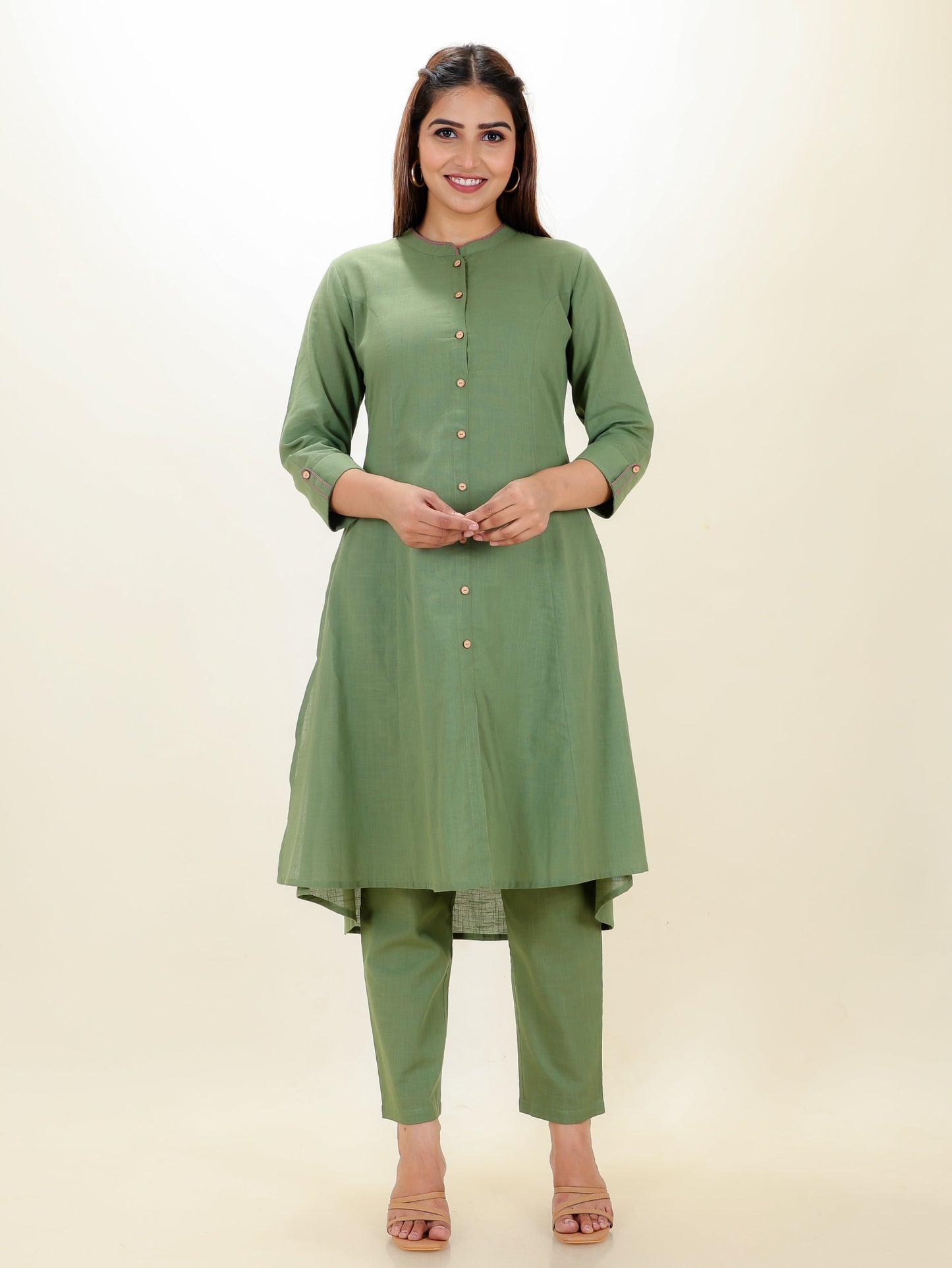 Khadi Cotton Solid Kurta