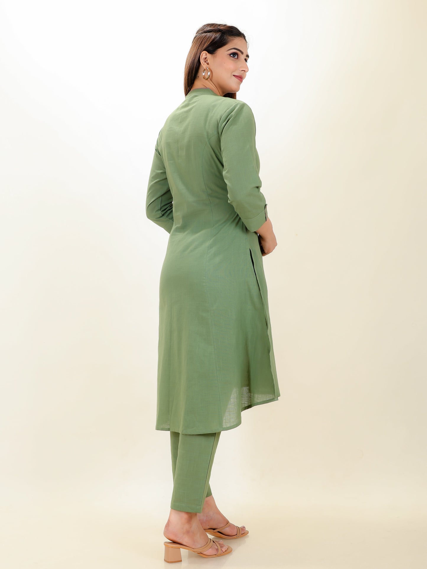 Khadi Cotton Solid Kurta