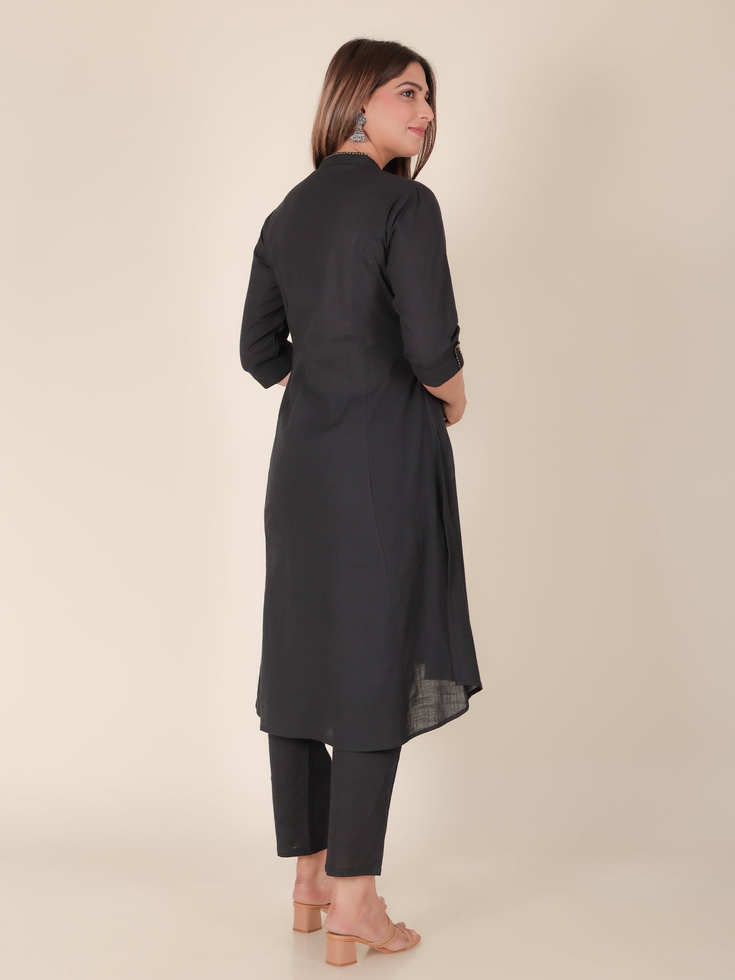 Khadi Cotton Solid Kurta