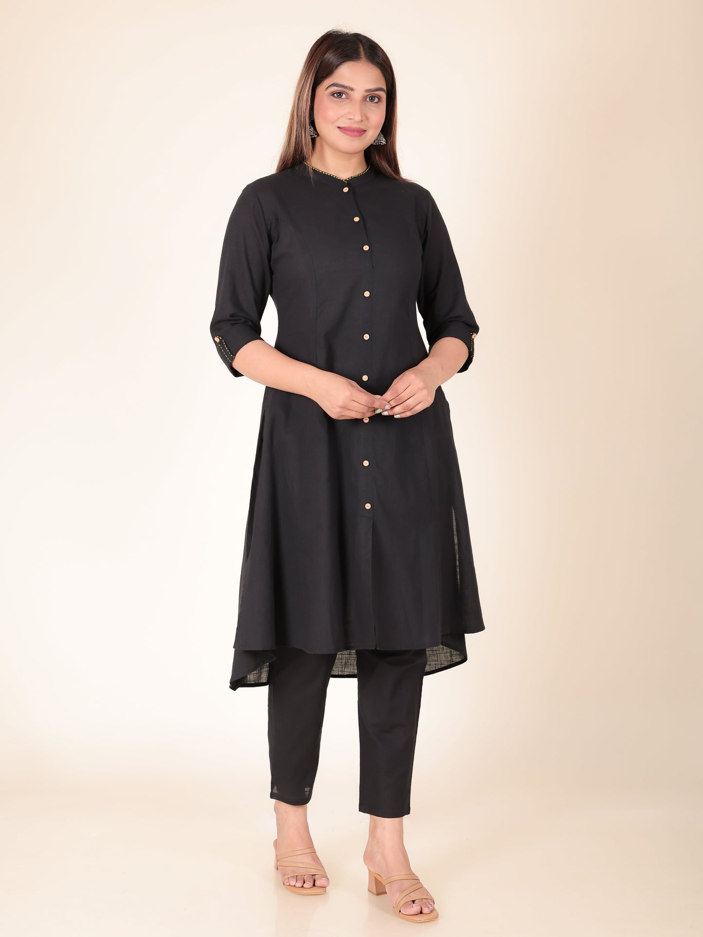 Khadi Cotton Solid Kurta