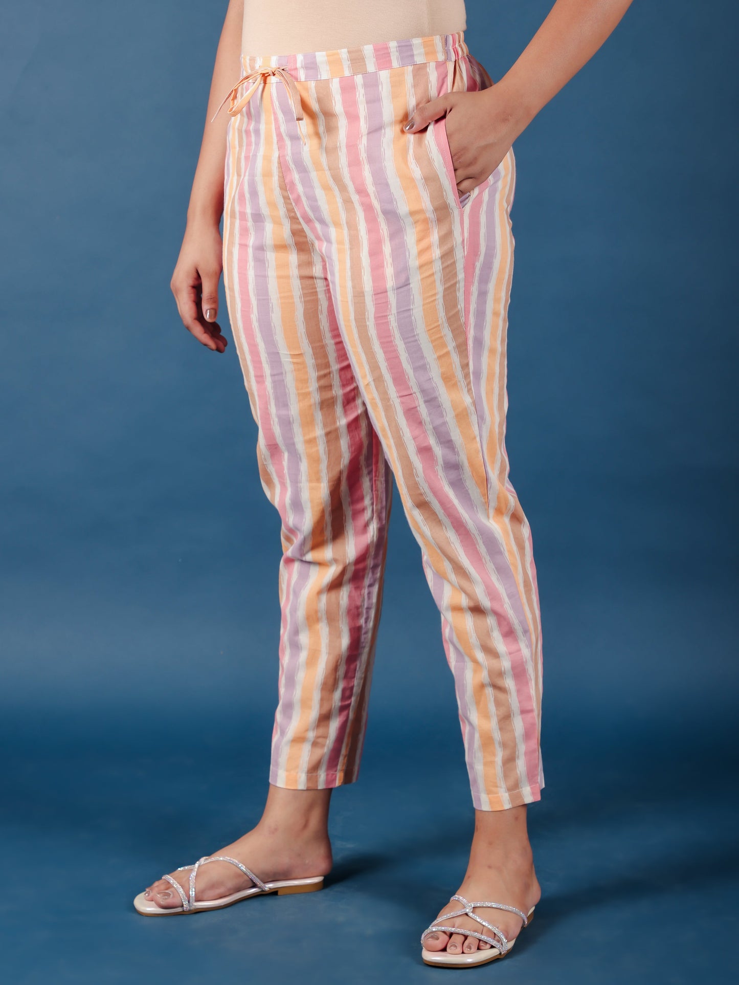 Soft Cotton Striped Pant