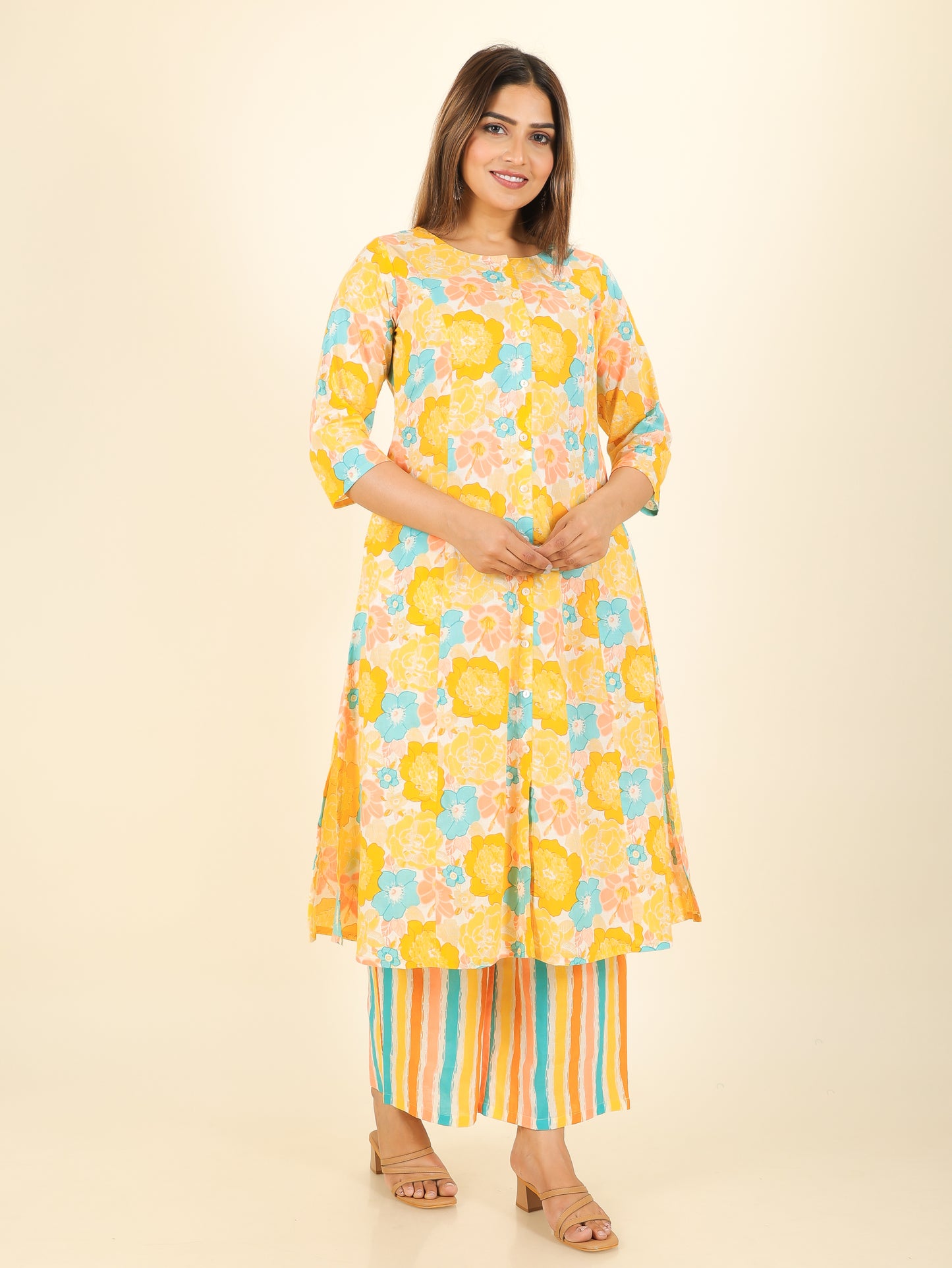 Soft Cotton Floral Kurta