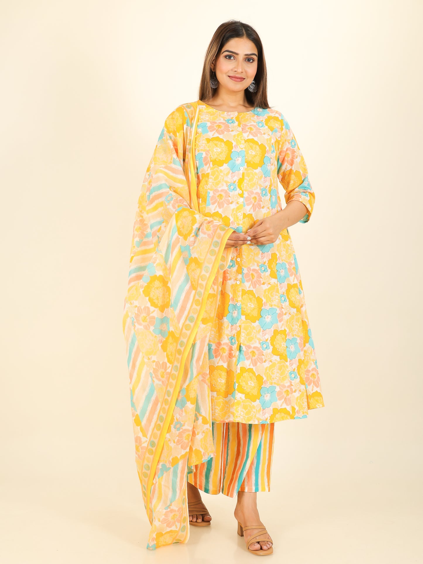 Soft Cotton Floral Kurta