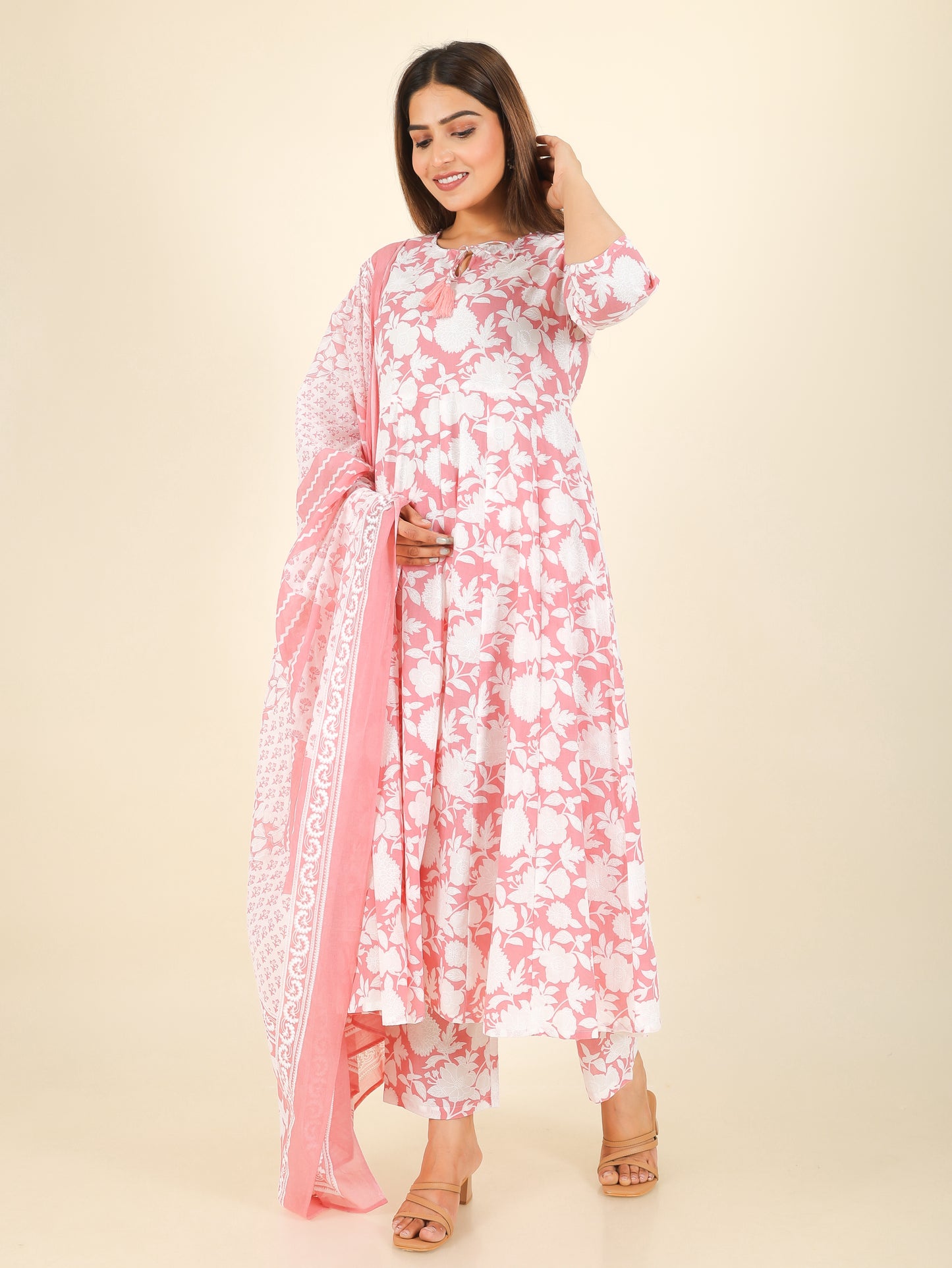 Soft Cotton Floral Kurta