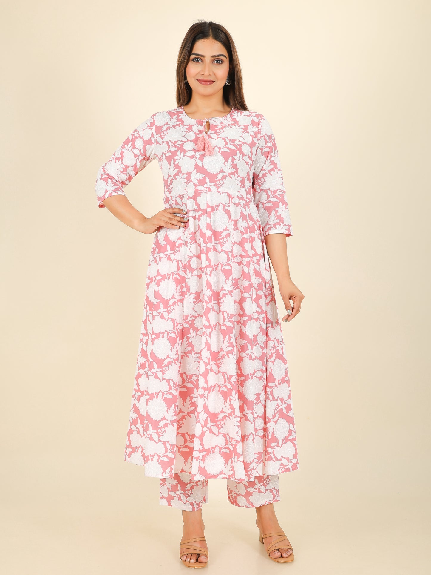 Soft Cotton Floral Kurta