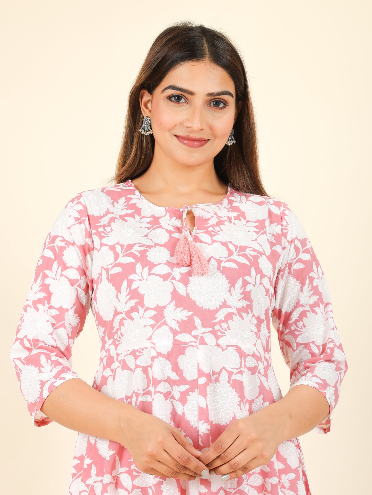 Soft Cotton Floral Kurta