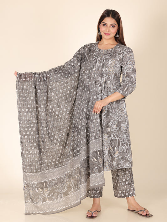 Voile Cotton Floral Dupatta