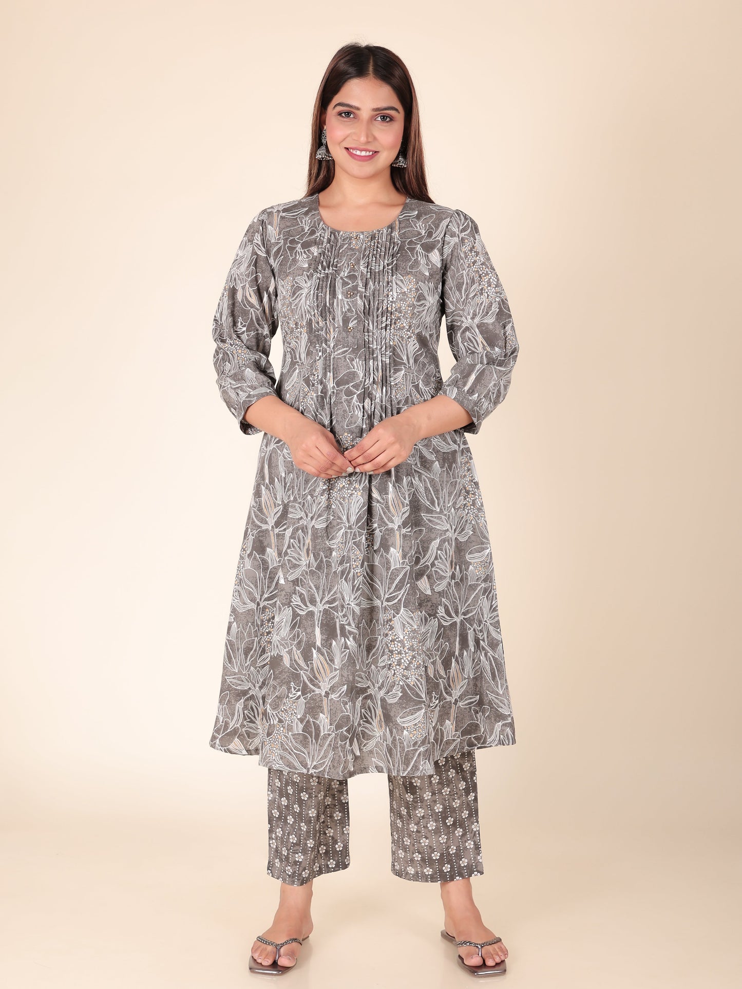 Soft Cotton Floral Kurta