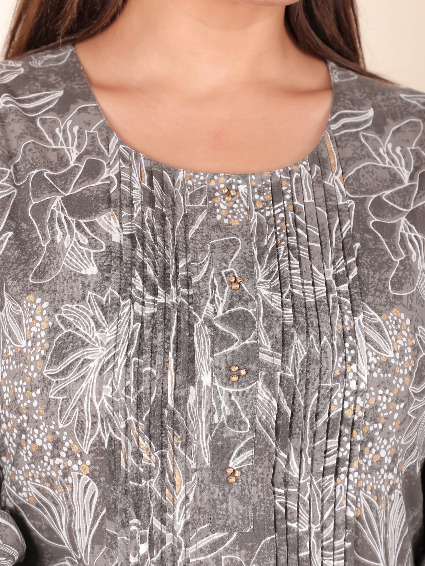 Soft Cotton Floral Kurta