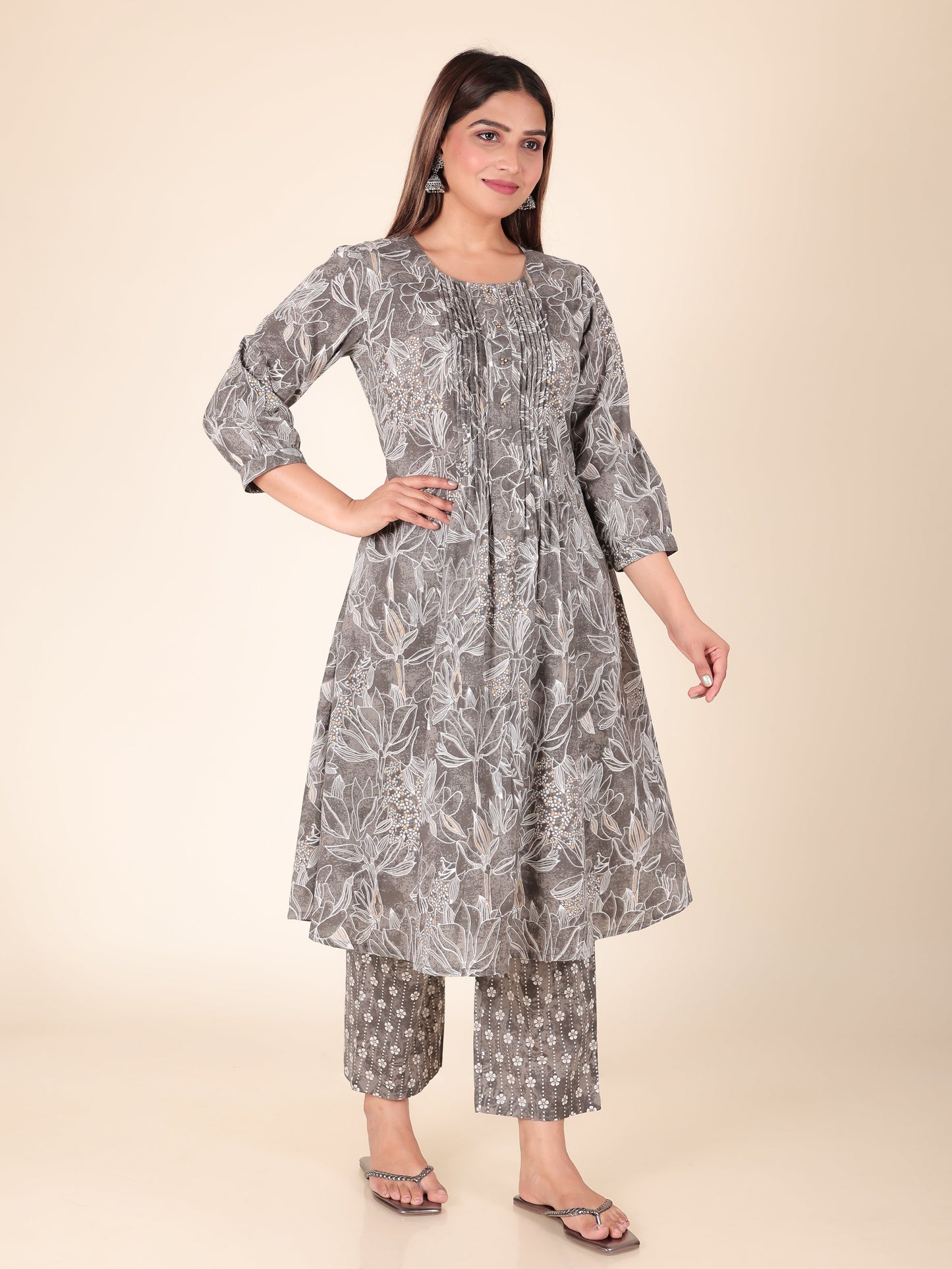 Soft Cotton Floral Kurta